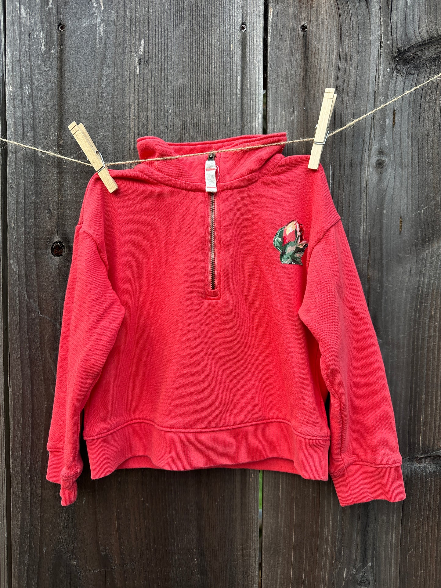 Cowgirl & Roses on Strawberry Quarter Zip, 2T