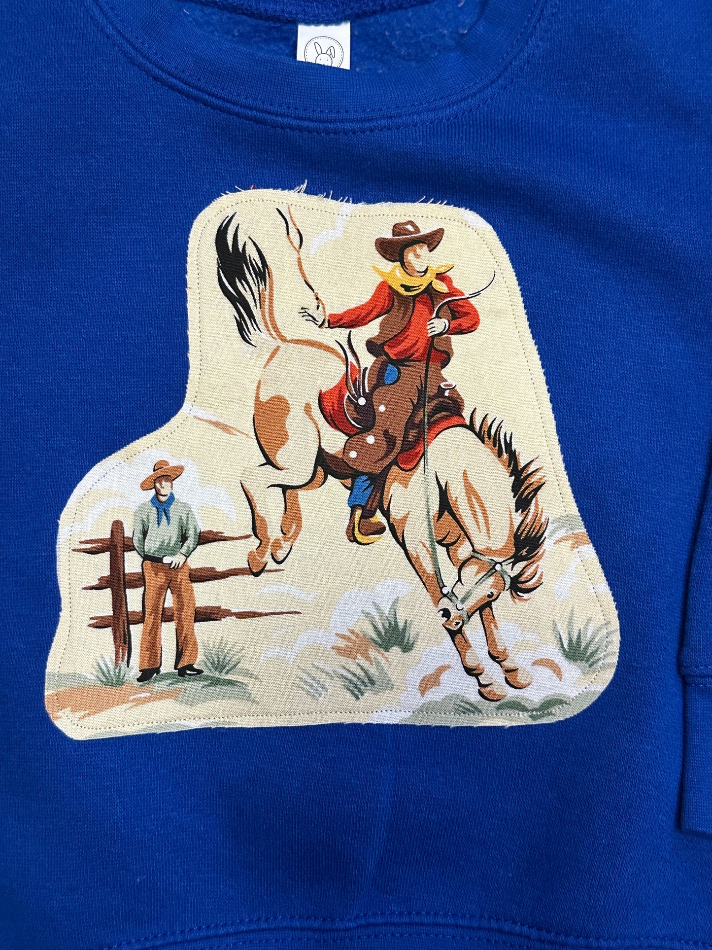 Bronc Rider on Royal Blue, Size 2T
