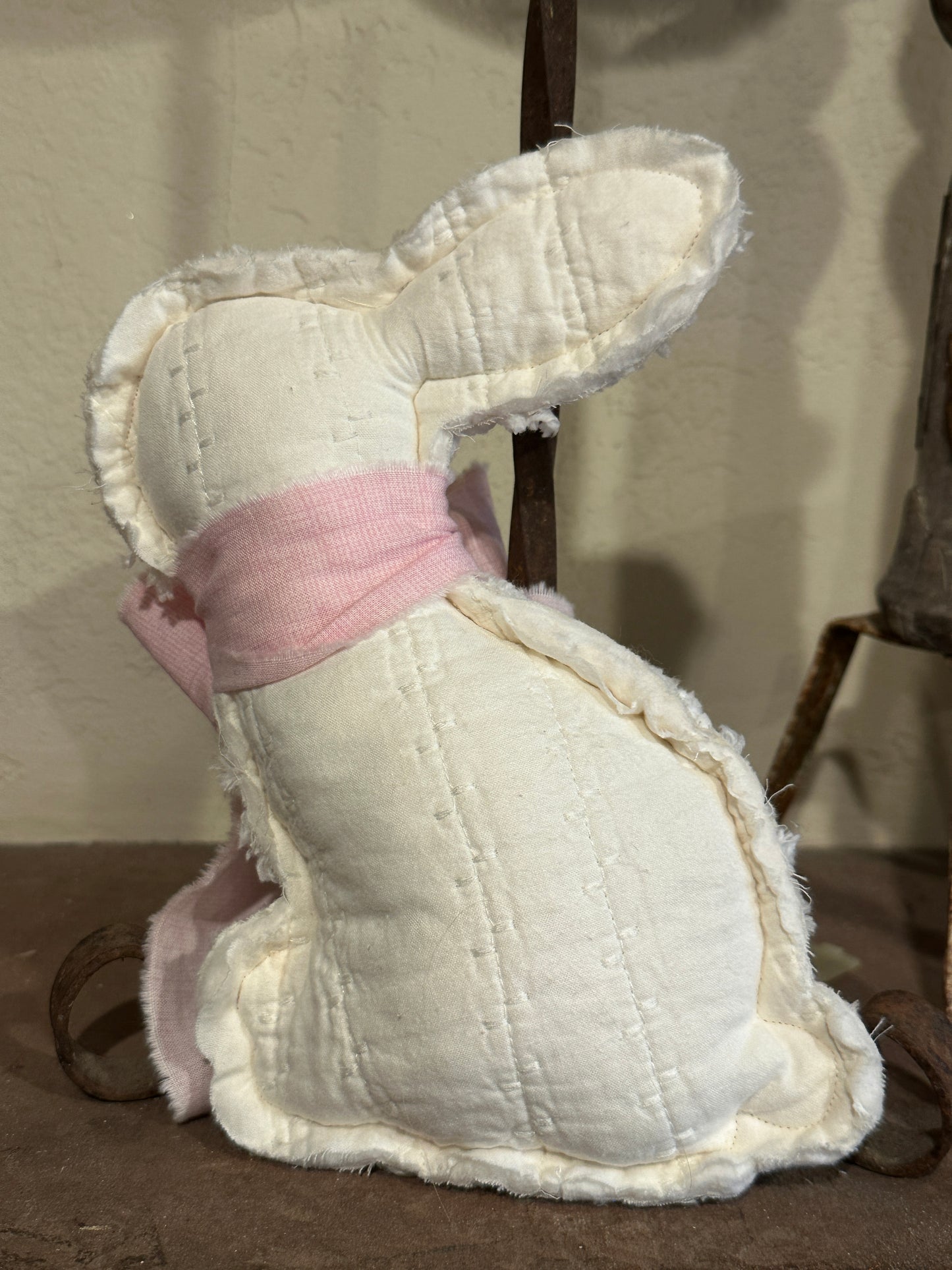 Crochet Plush Easter Bunny with Bow