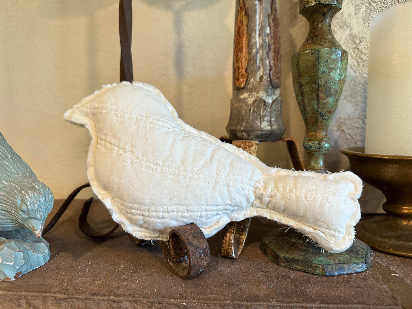 Blue & White Toile Spring Bird