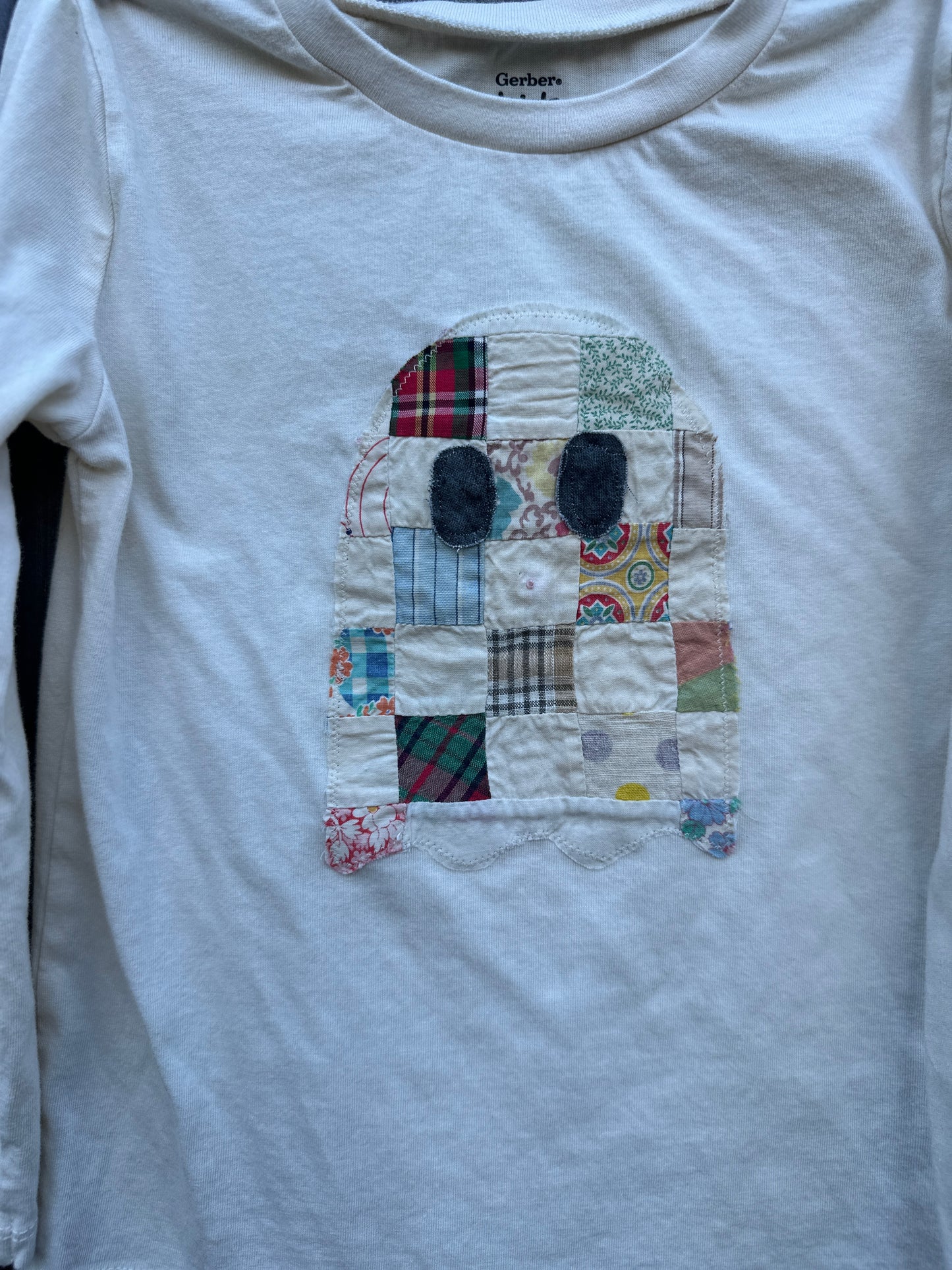 Friendly Quilted Ghost Long Sleeve Tee, 4T