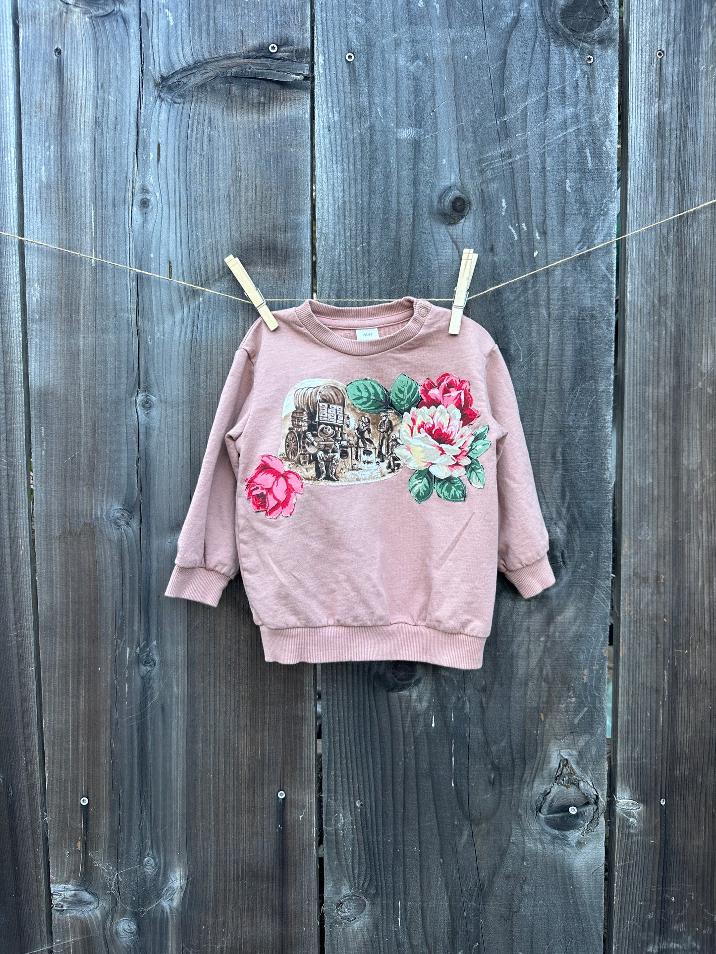 Chuckwagon & Roses Sweatshirt, Size 12 mons.