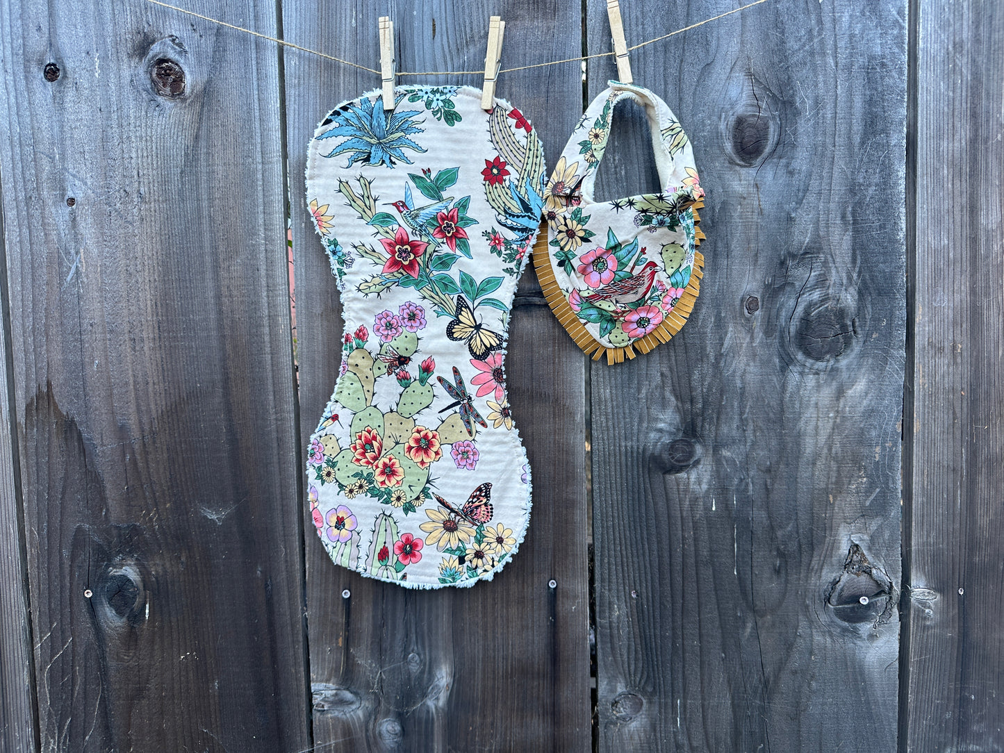Desert Dreams Buckaroo Baby Bib & Burp Cloth Set