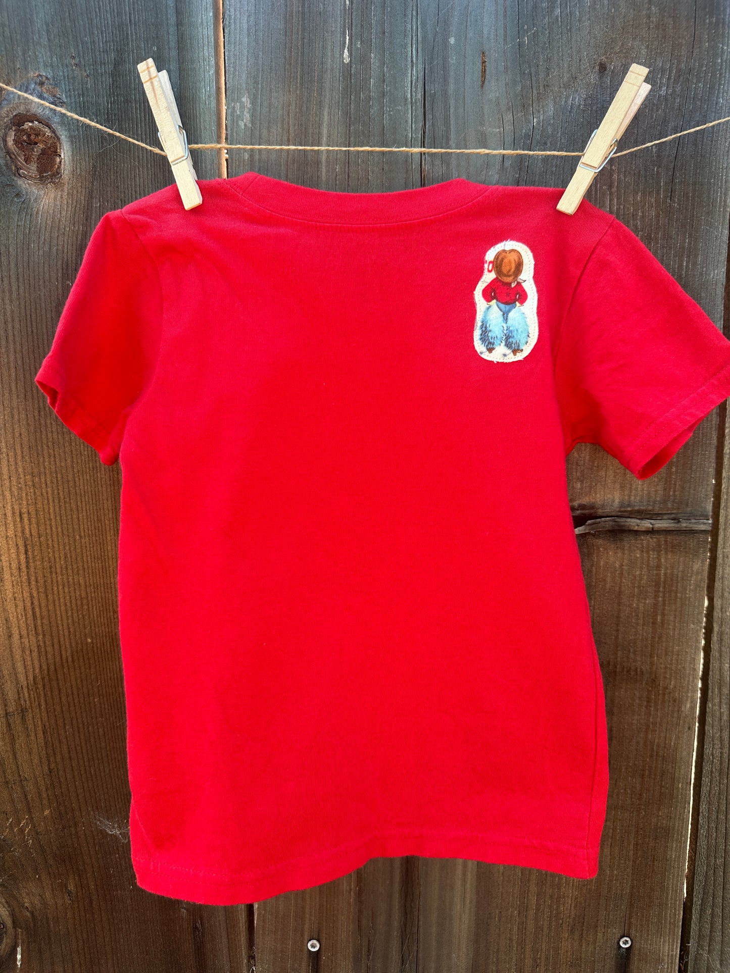 Vintage Rodeo Cowkids on Red, Size 3T
