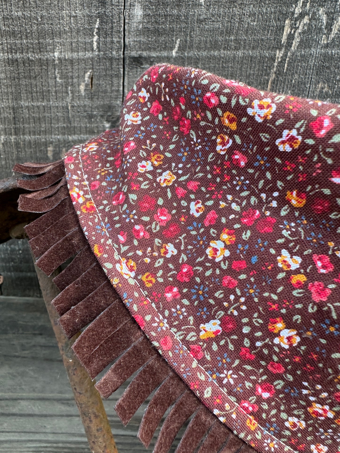 Fall Tiny Floral Buckaroo Baby Bib