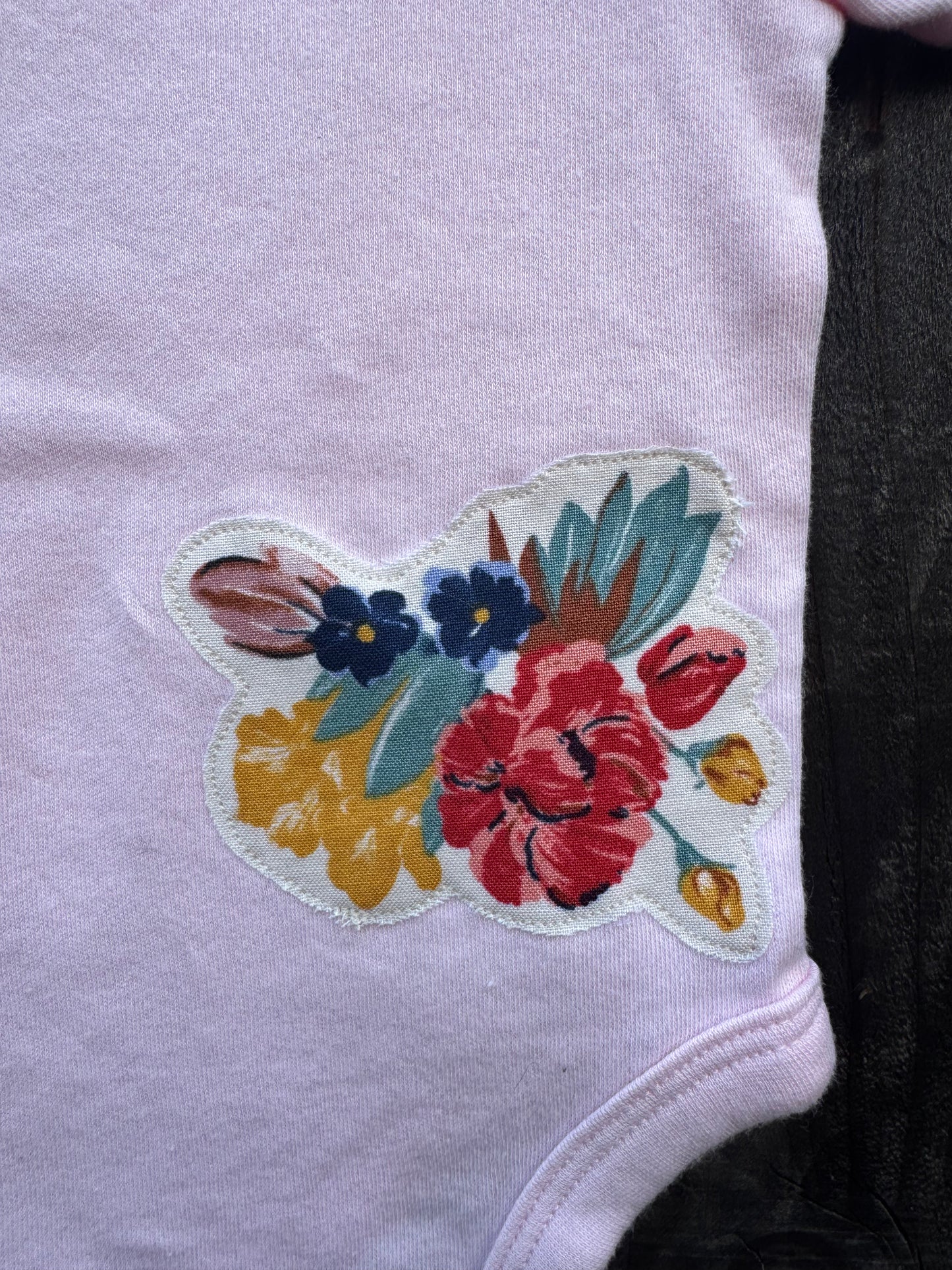 Cowgirl Scene on Light Pink, Size 0-3 mons.