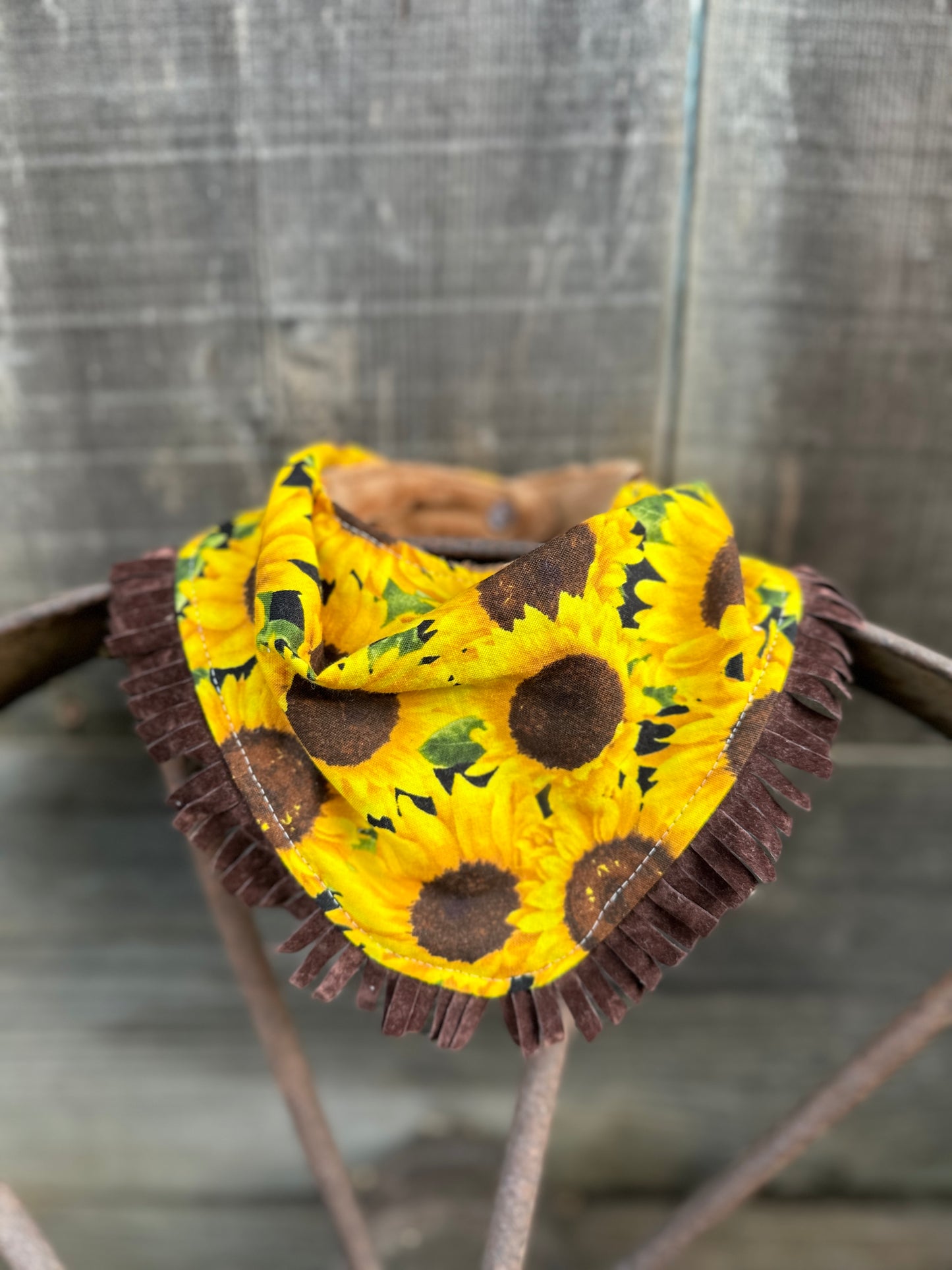 Sunflower Bib & Burp Cloth Set
