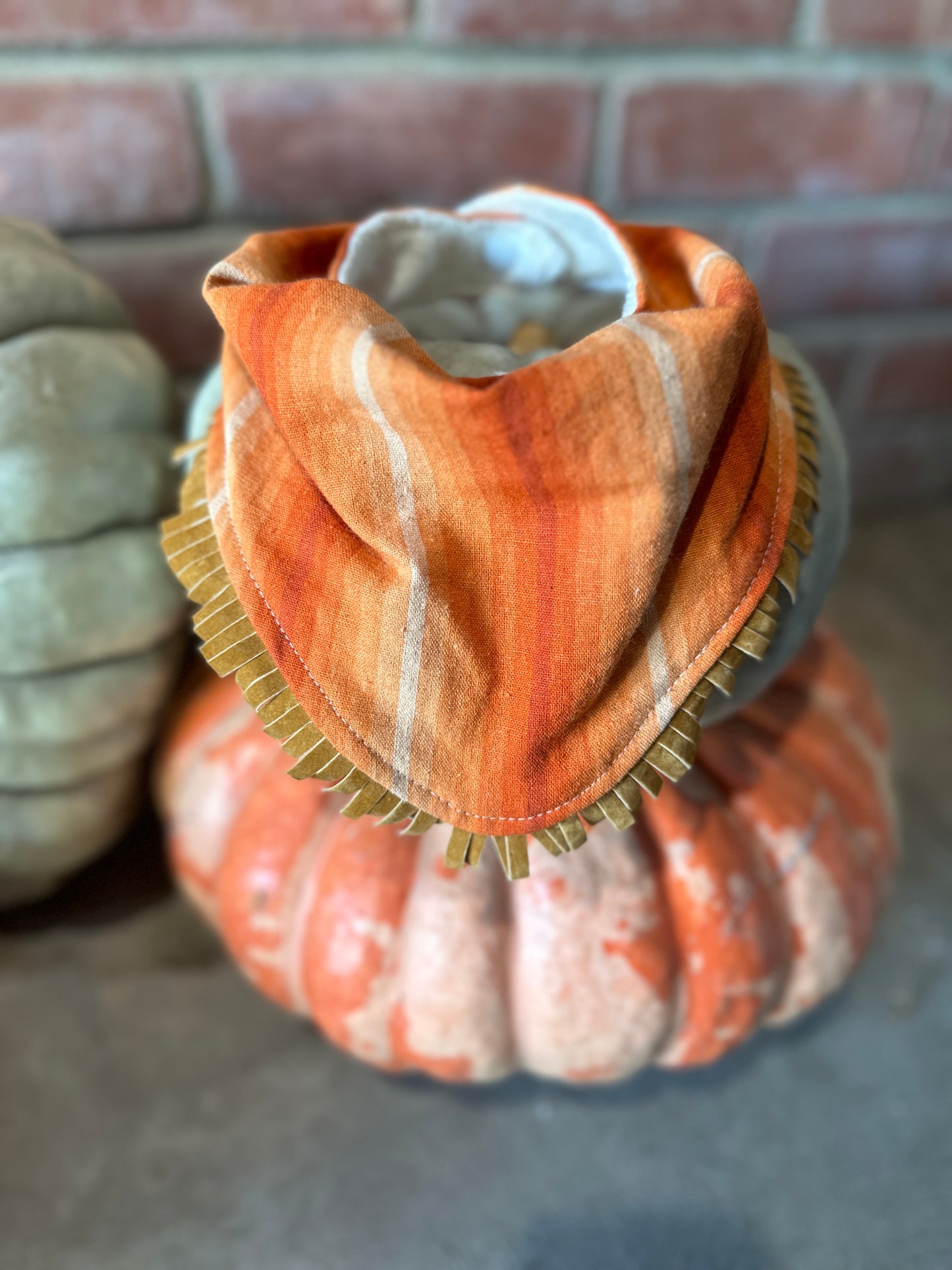 Orange Serape Buckaroo Baby Bib