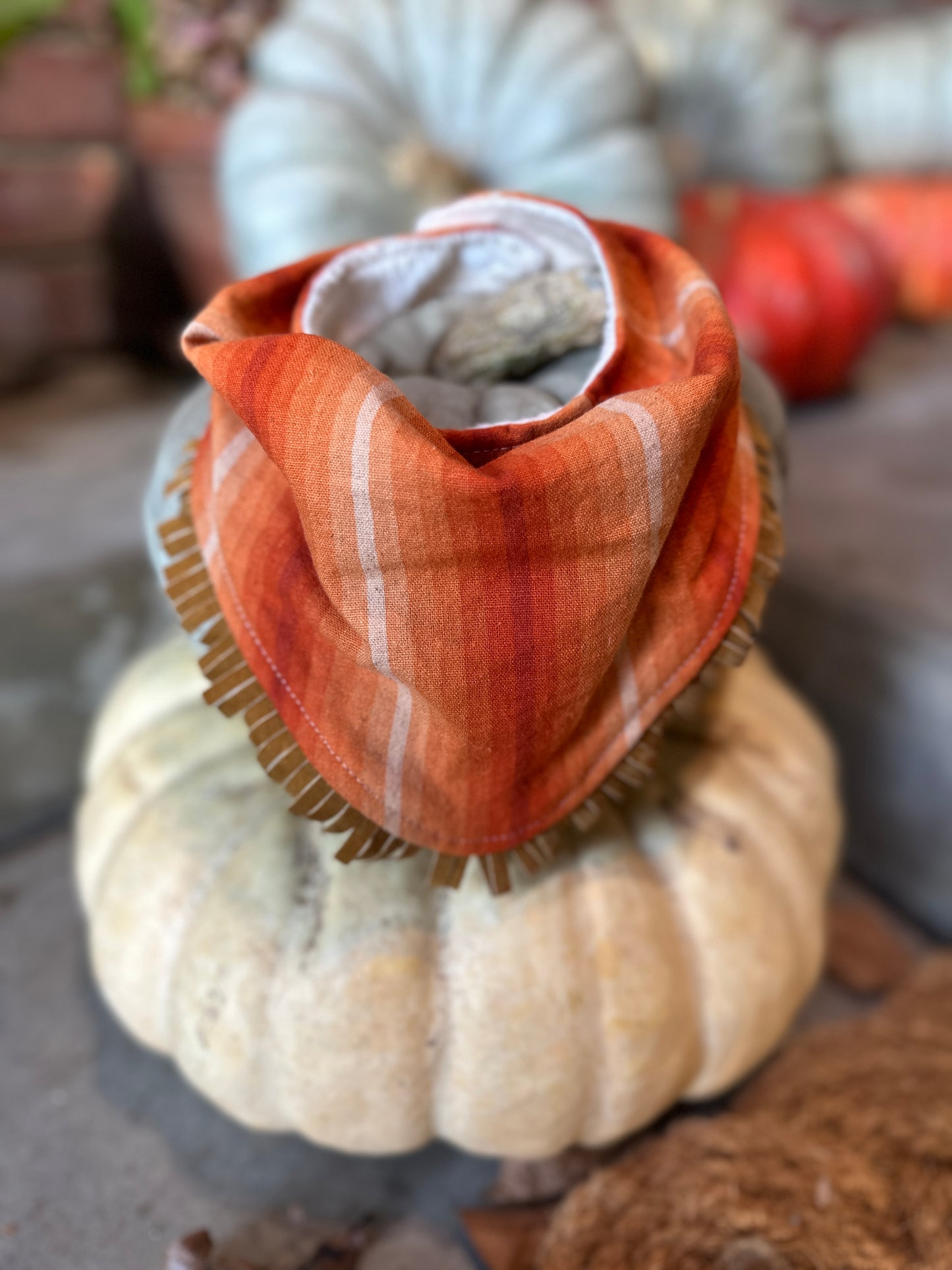 Orange Serape Buckaroo Baby Bib