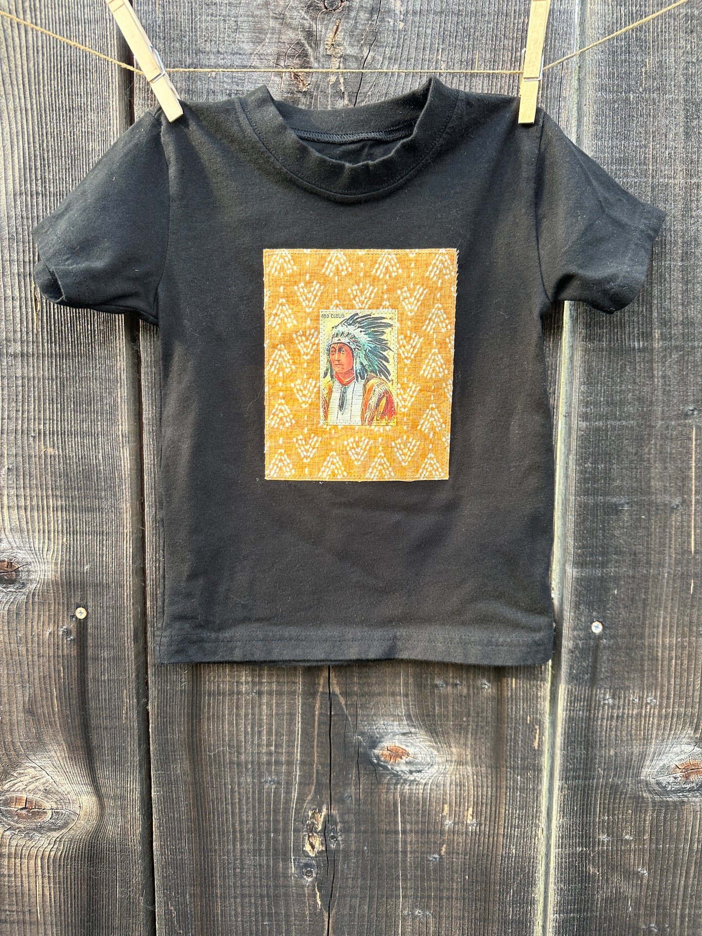 Native American Chief on Orange Tepees, Size 3T