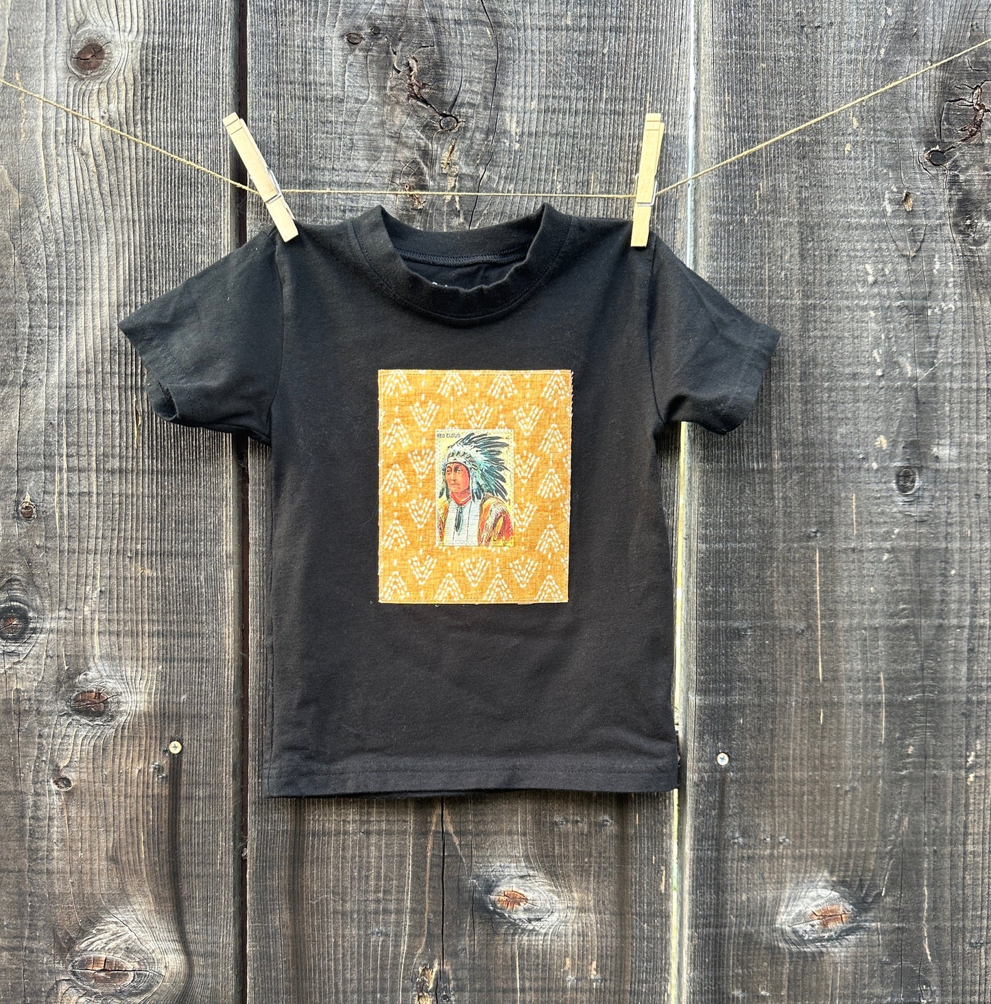 Native American Chief on Orange Tepees, Size 3T