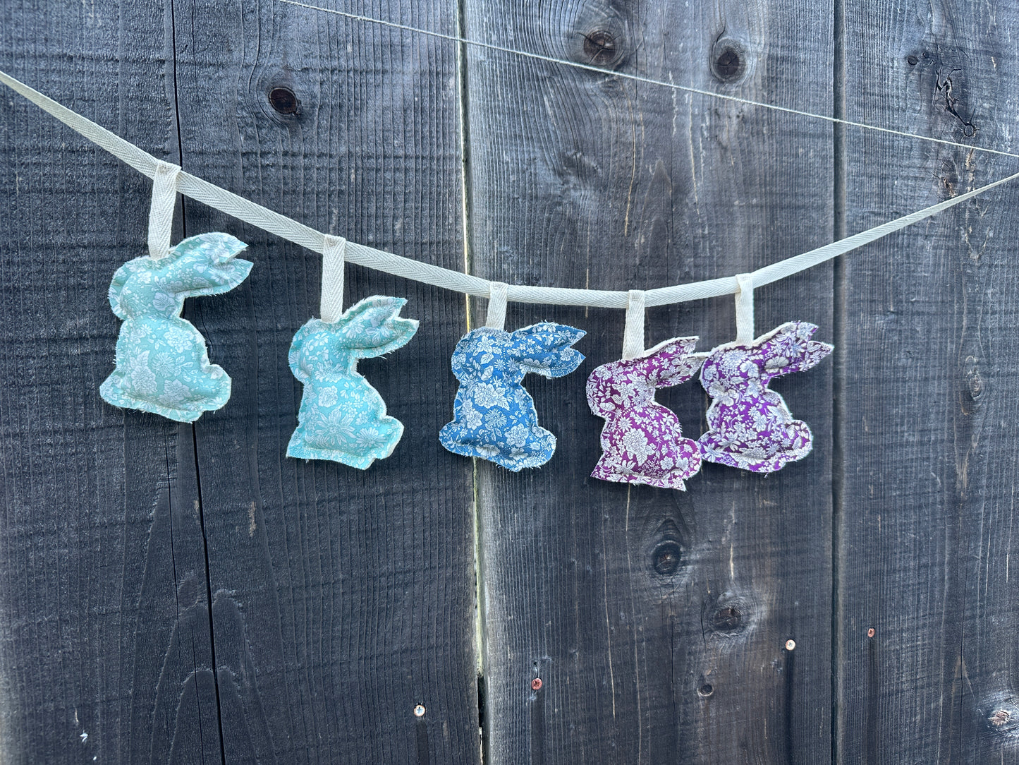 Floral Gradient Spring Bunny Garland, 6 ft.