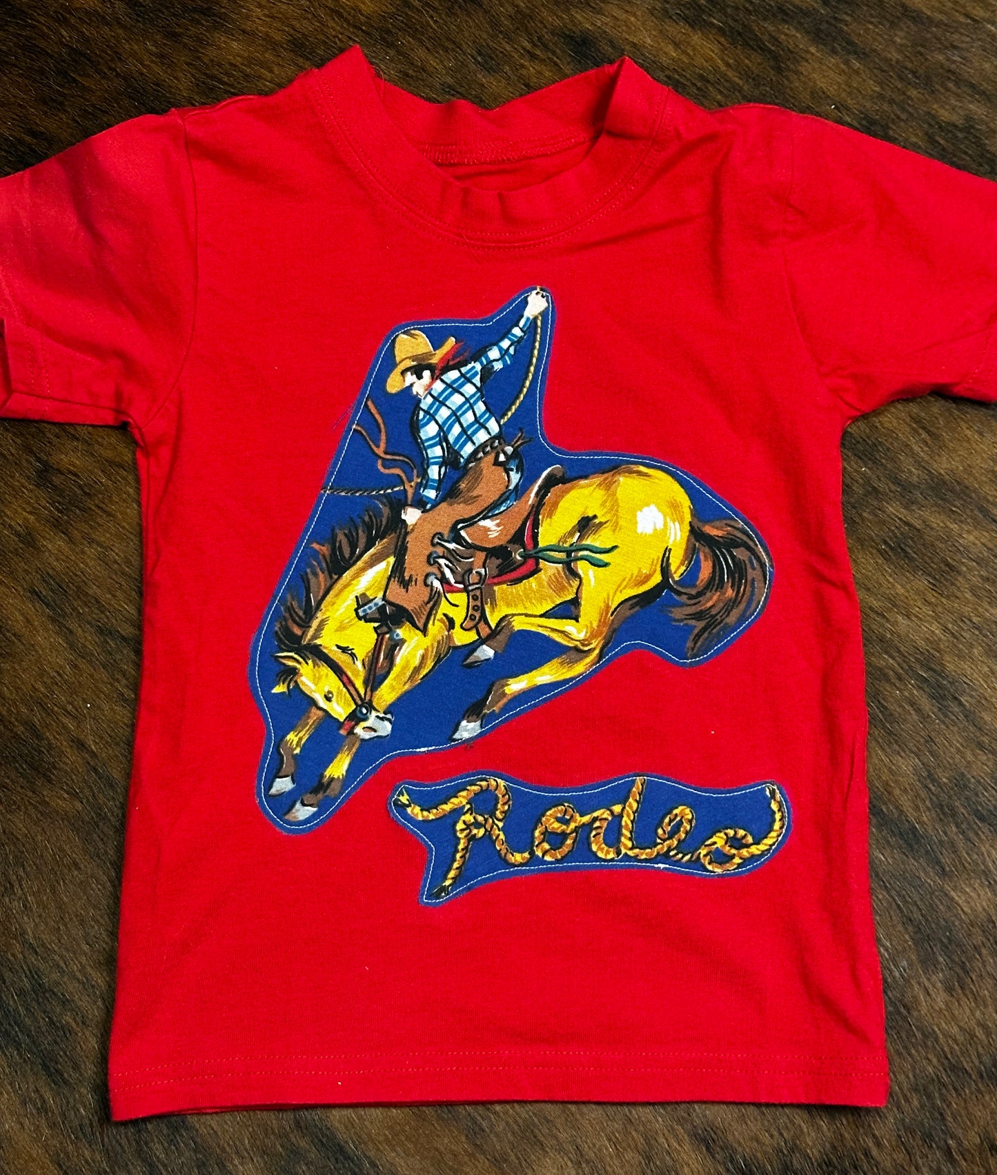 Red Rodeo Tee, Size 3T