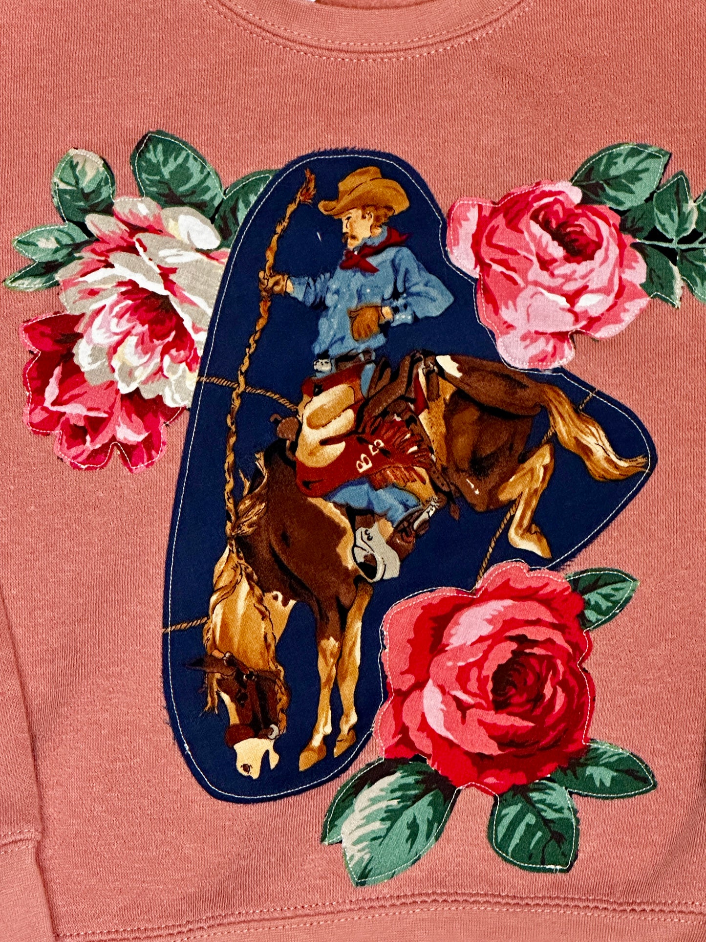Bronc and Roses, Size 5/6 Sweatshirt