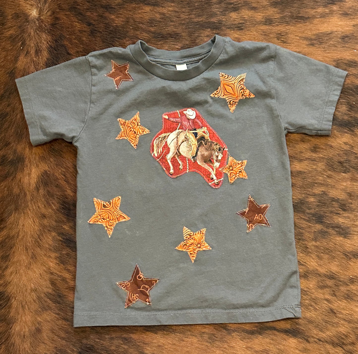 Bronc & Stars Tee, Size 5/6T