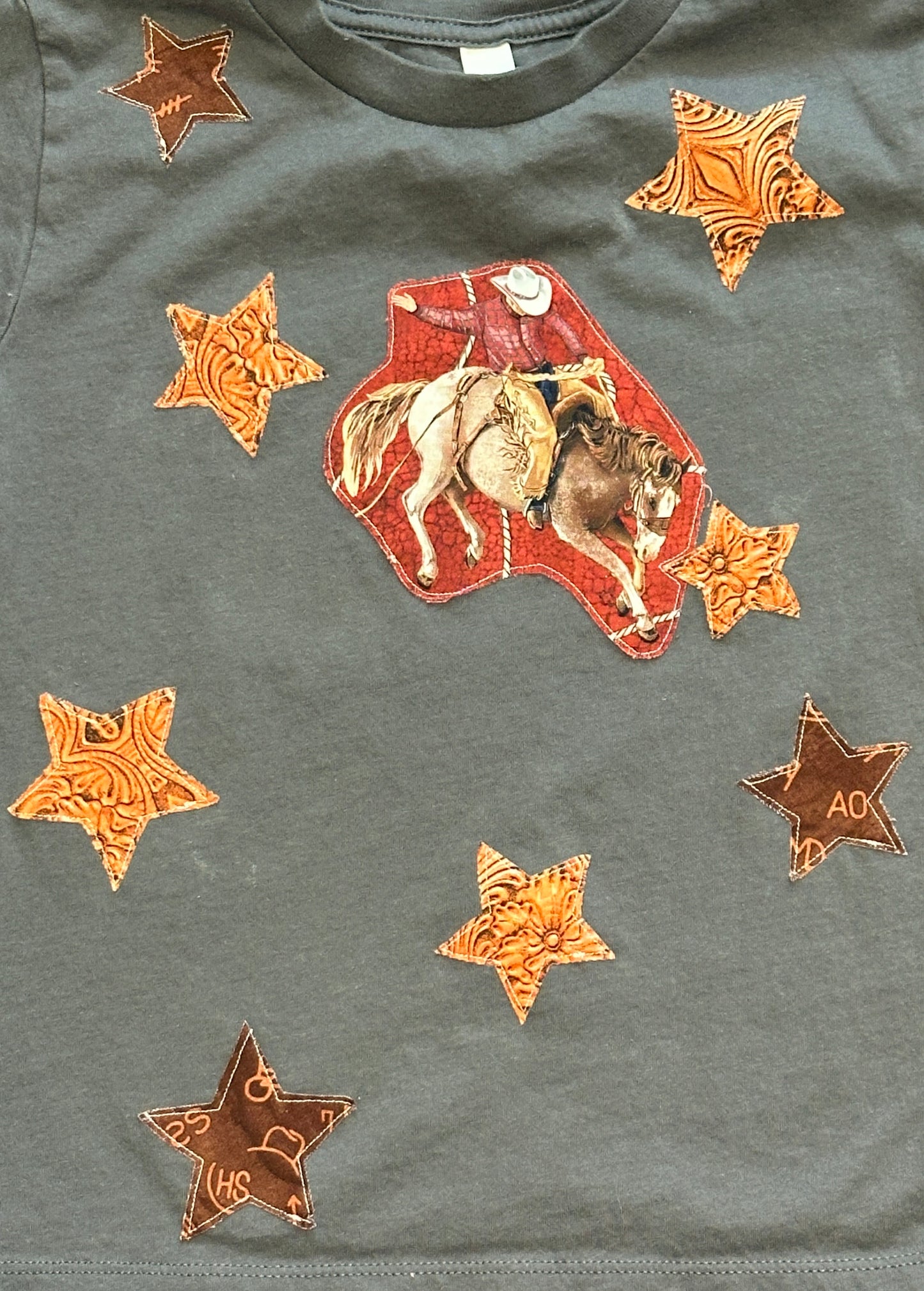 Bronc & Stars Tee, Size 5/6T