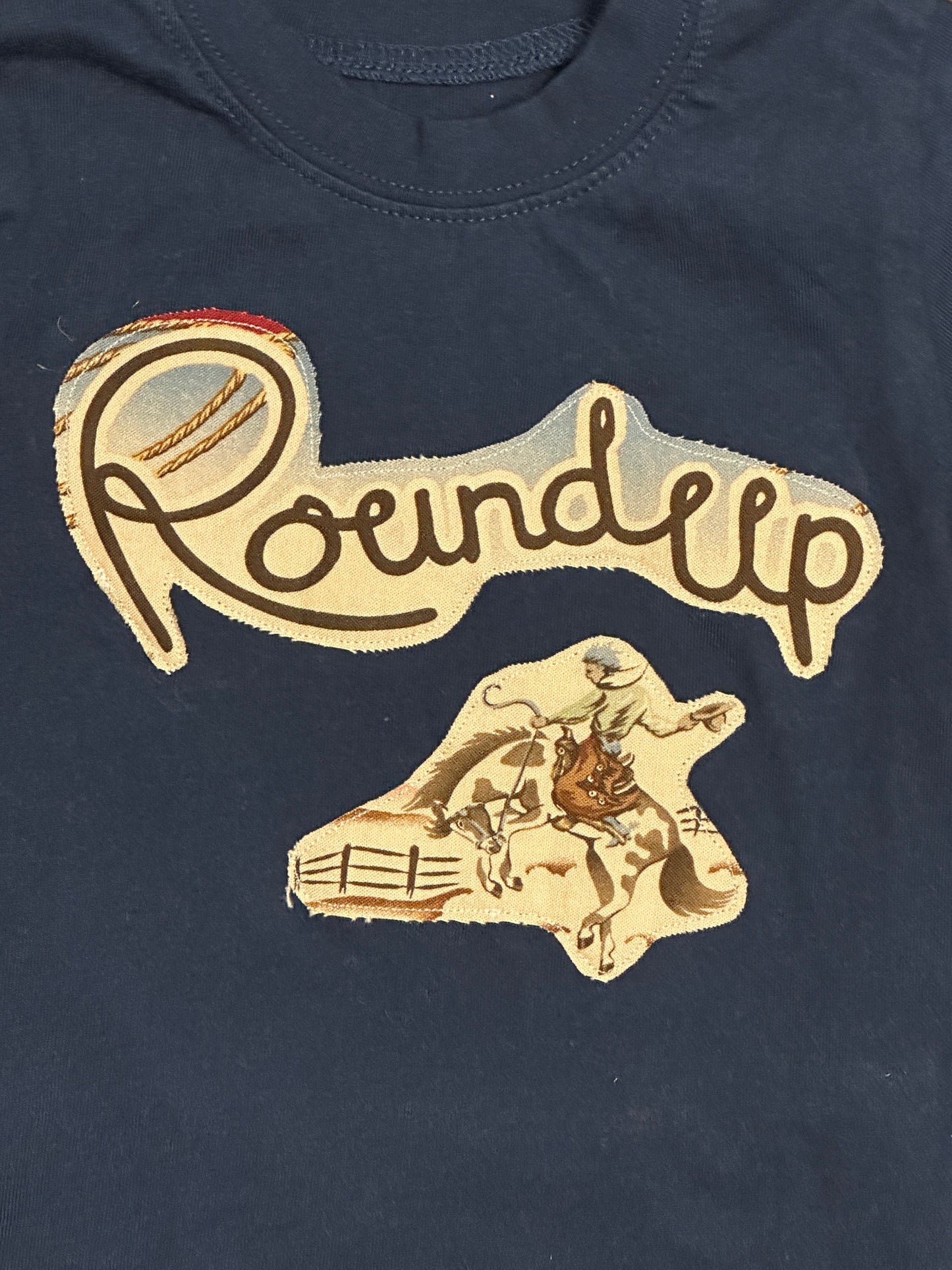 Roundup Navy Tee, Size 18 mons.