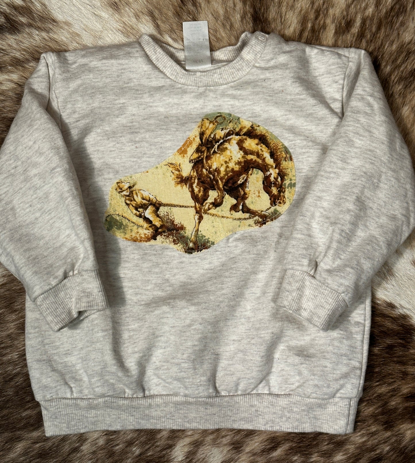 Holding On Sweatshirt in Heather Gray, Size 12 mons.