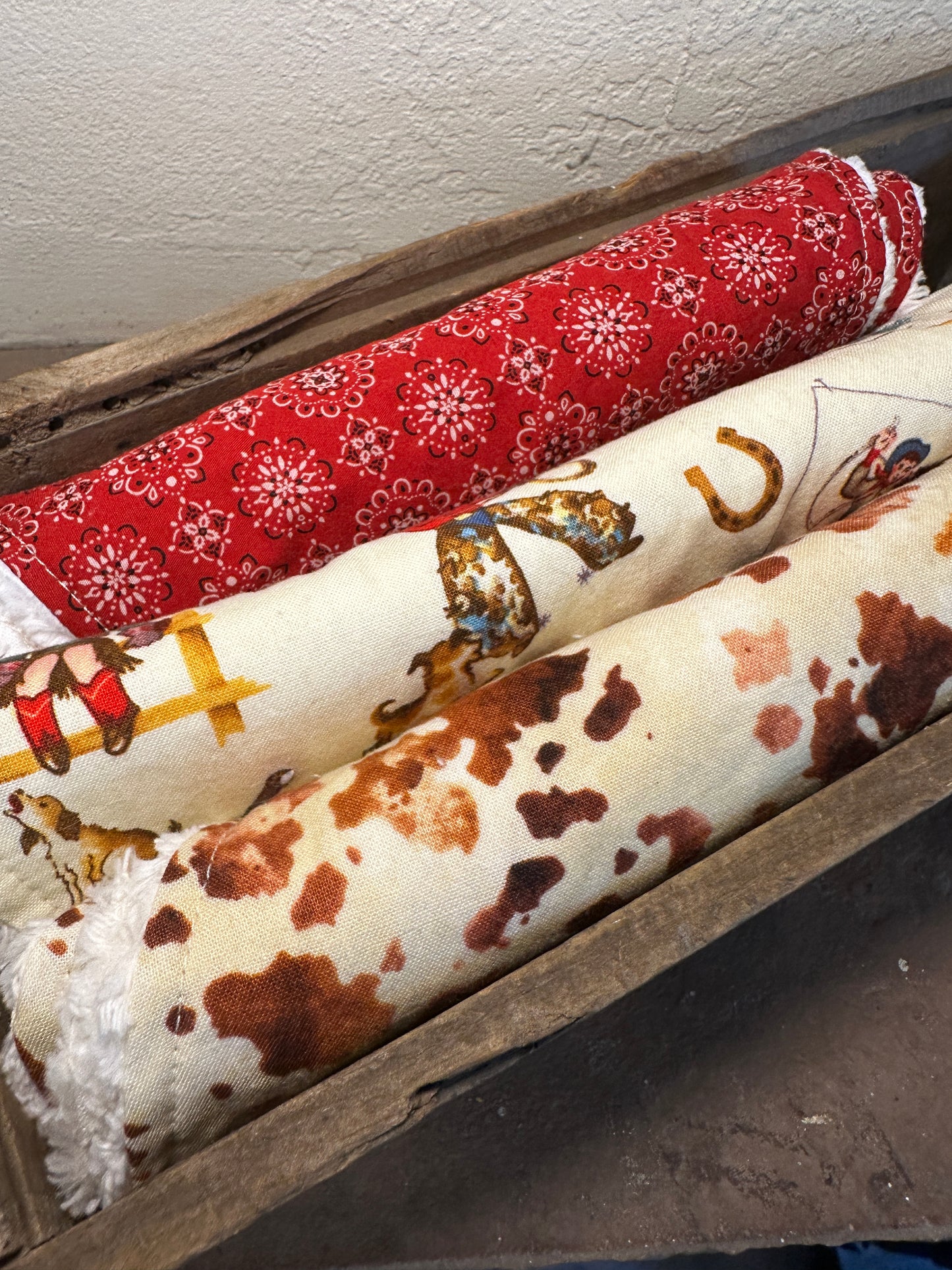 Cowkids, Cowhide and Red Bandana Buckaroo Baby Bibs BUNDLE