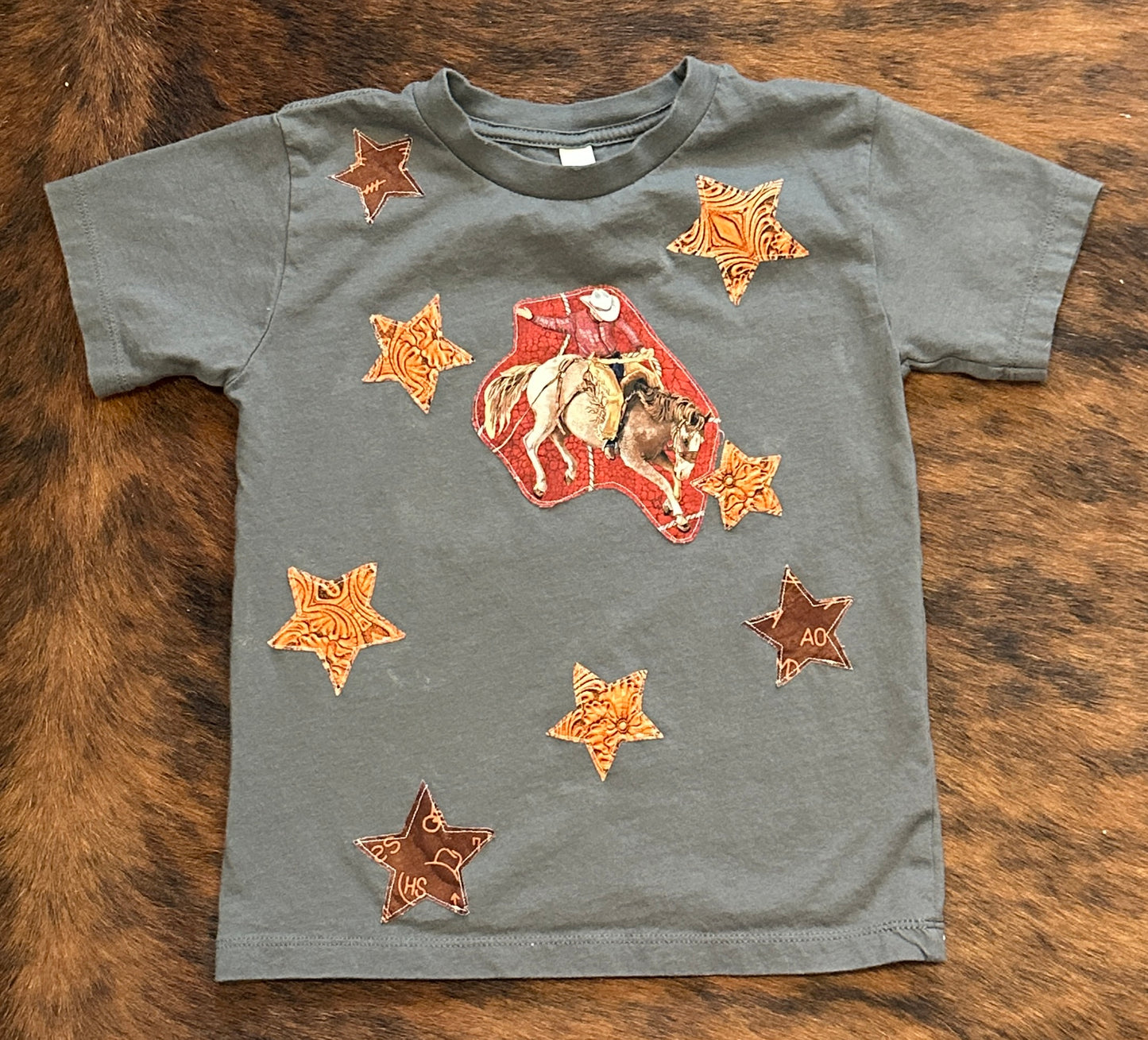 Bronc & Stars Tee, Size 5/6T