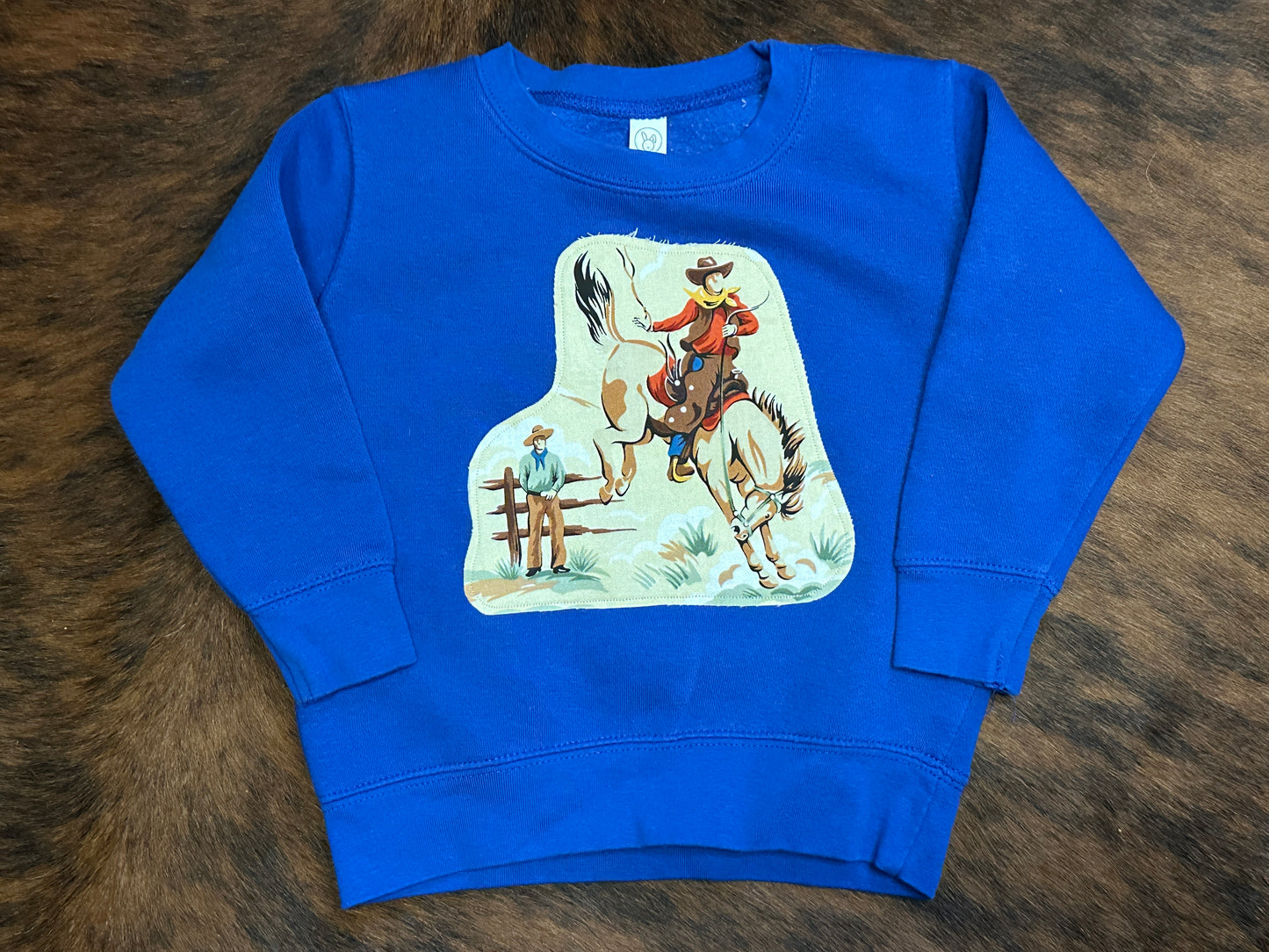 Bronc Rider on Royal Blue, Size 2T
