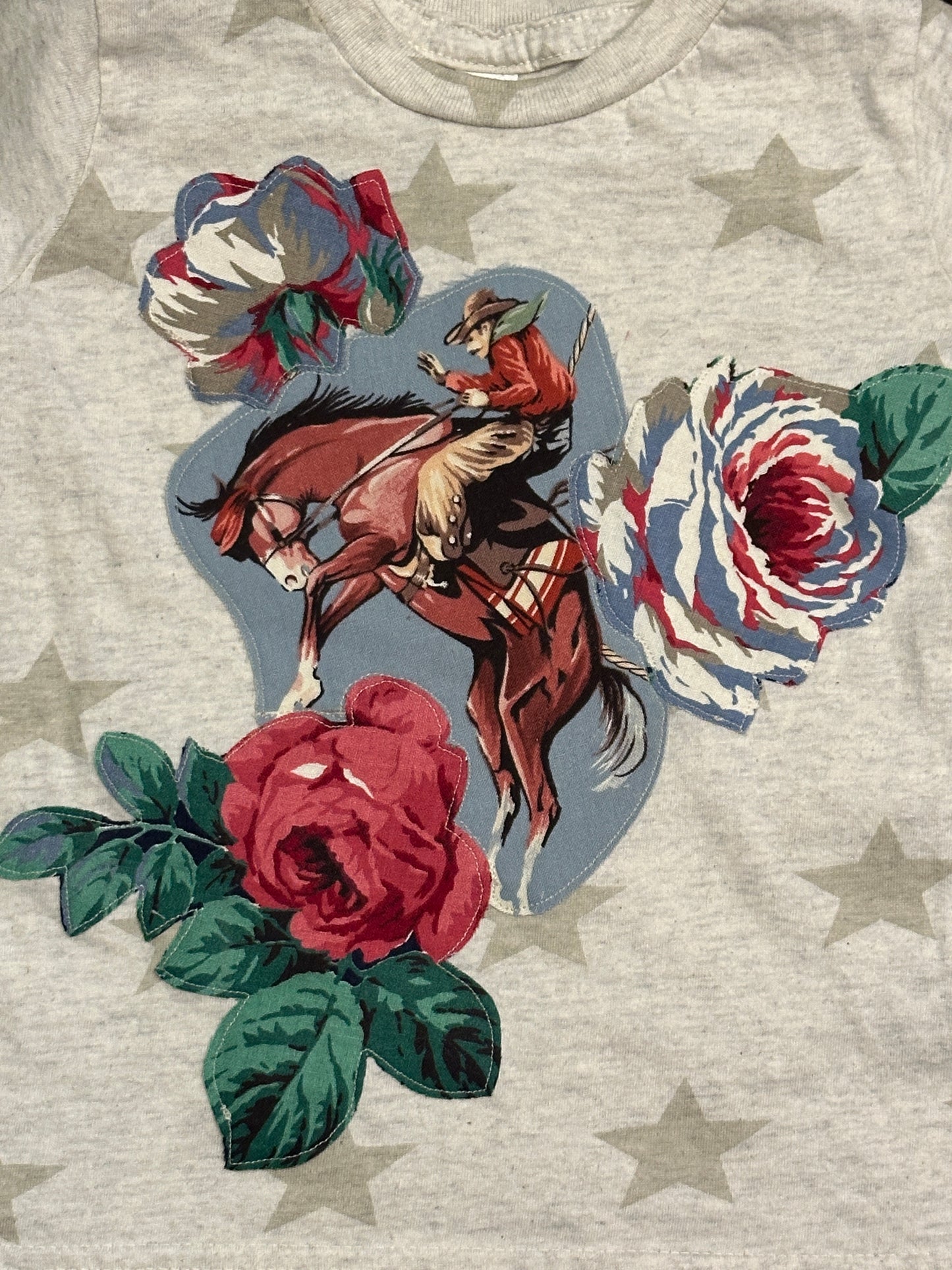 Bronc & Roses Star Tee, Size 2T