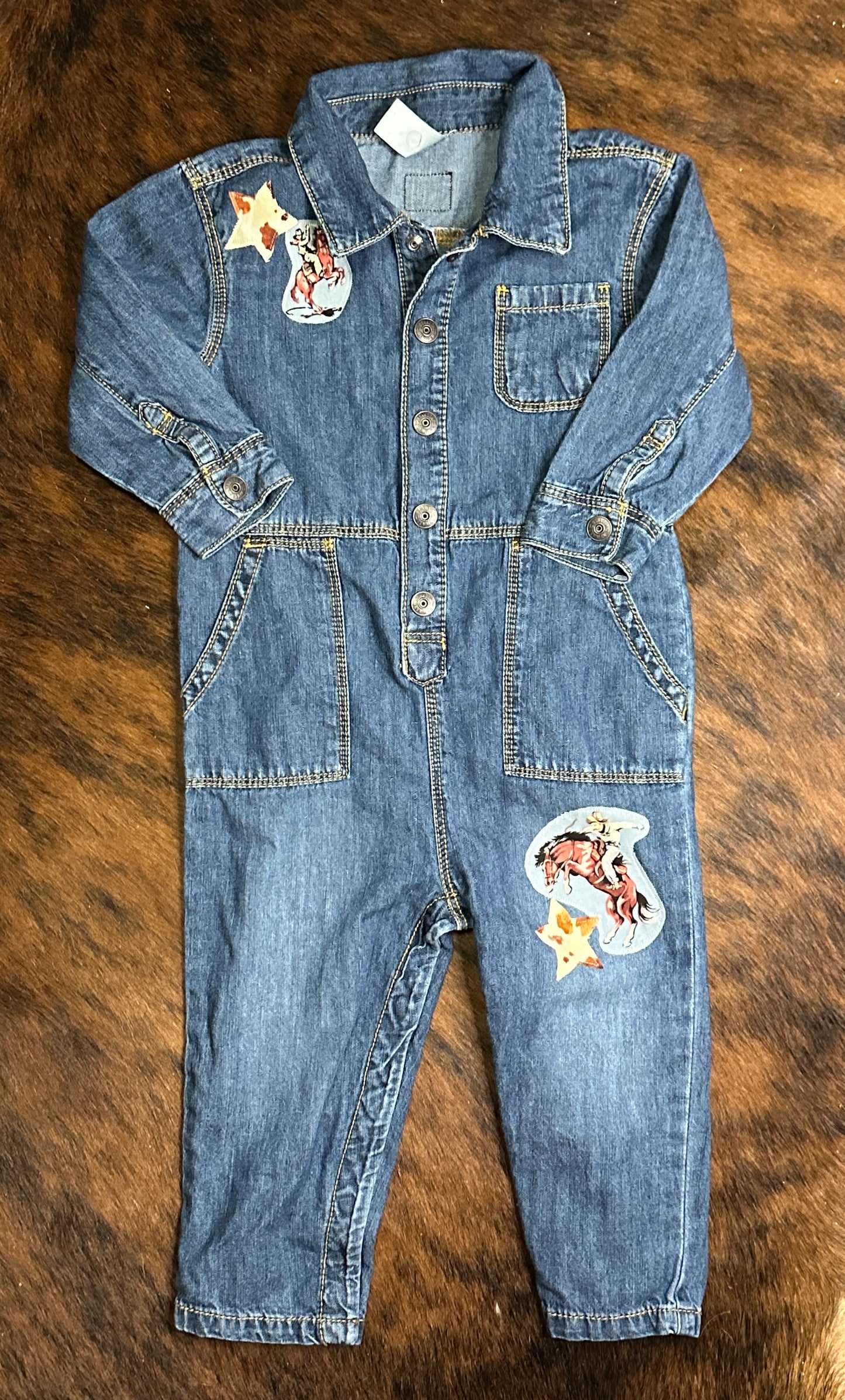 Shoot for the Stars, Cowboy: Denim Jumpsuit, Size 24 mons.