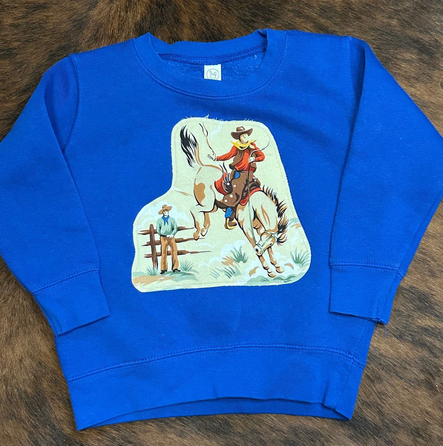 Bronc Rider on Royal Blue, Size 2T