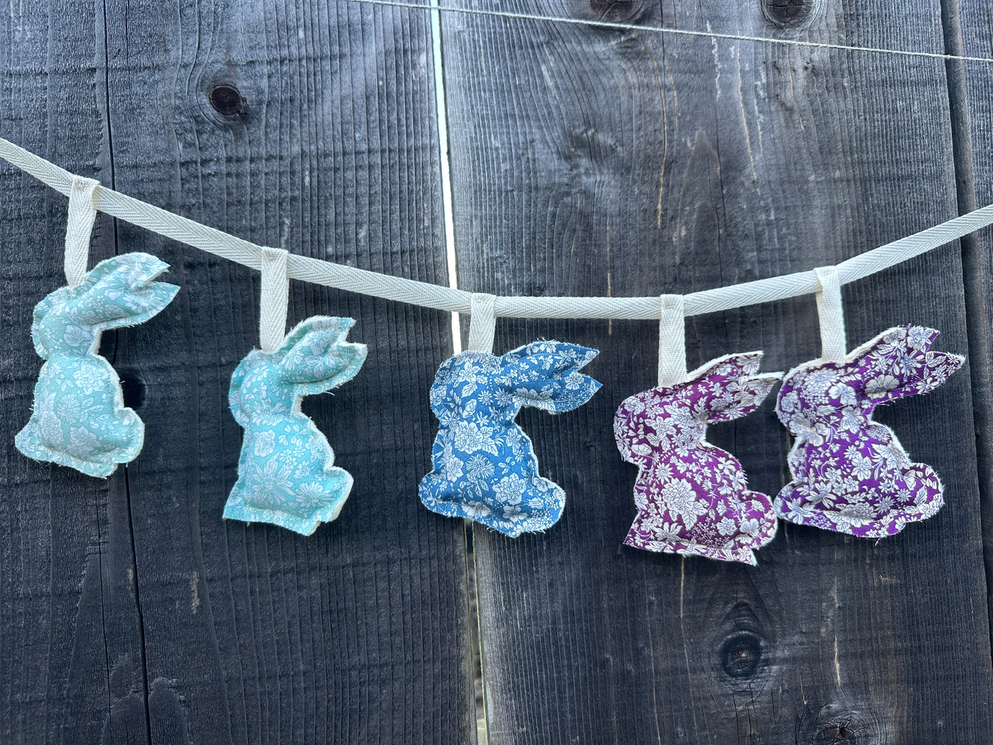 Floral Gradient Spring Bunny Garland, 6 ft.