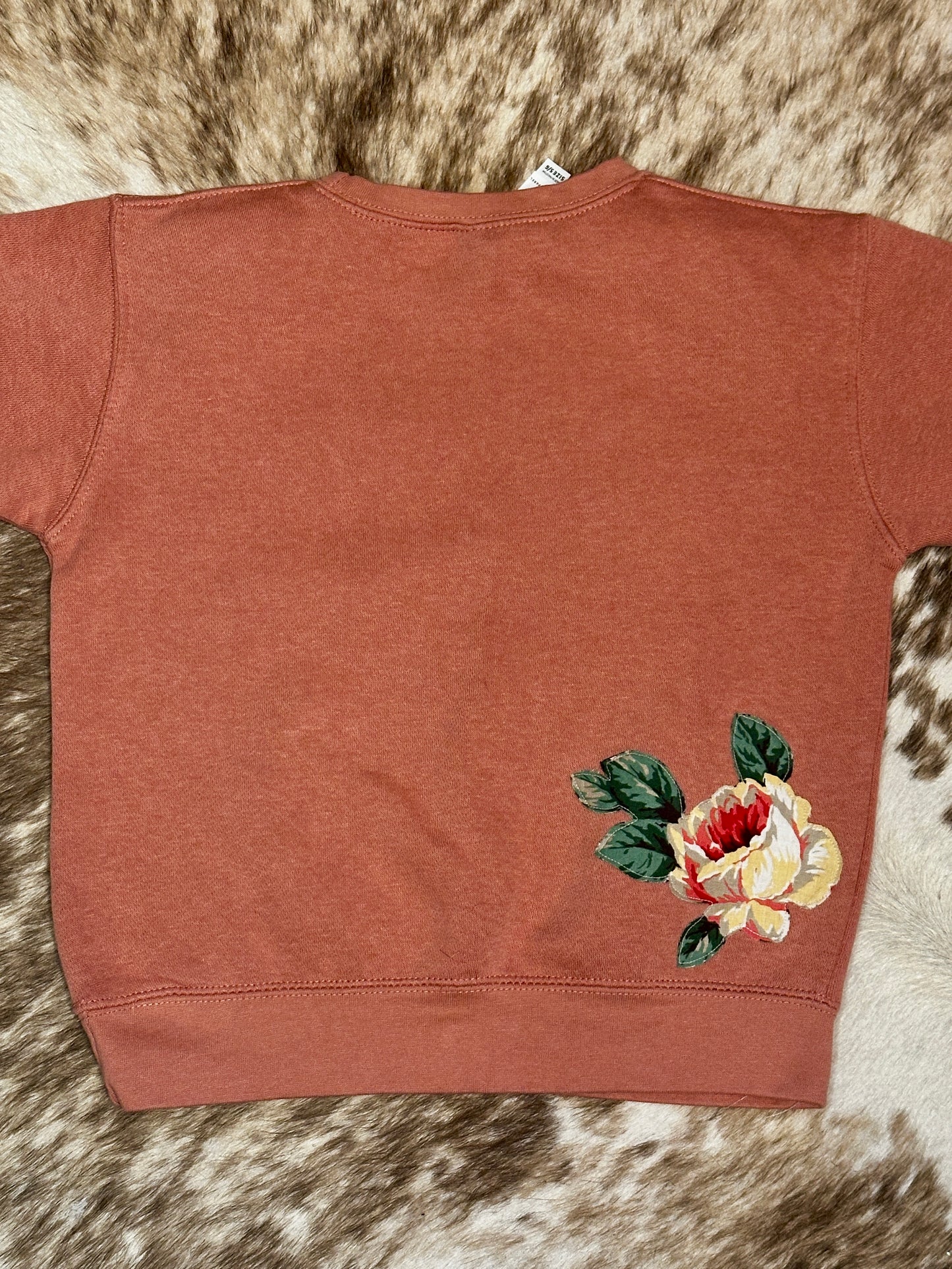 Bronc and Roses, Size 5/6 Sweatshirt
