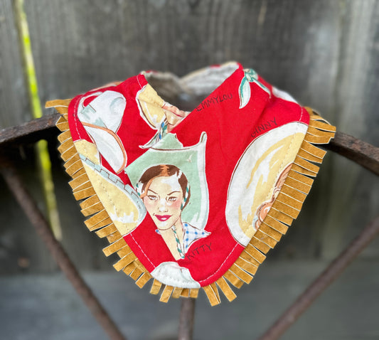 Cowgirl Portrait, "Miss Kitty,” Buckaroo Baby Bib