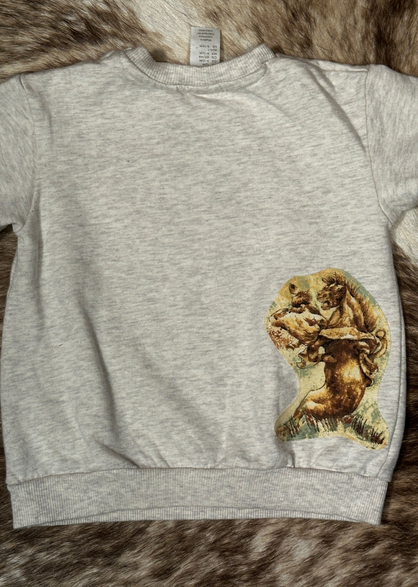 Holding On Sweatshirt in Heather Gray, Size 12 mons.