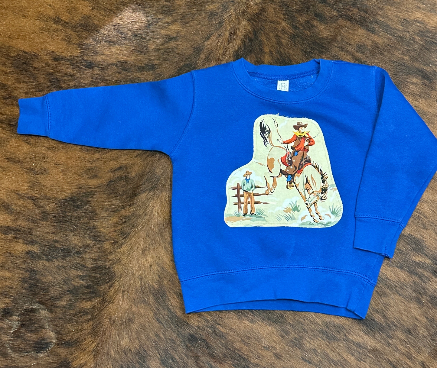 Bronc Rider on Royal Blue, Size 2T