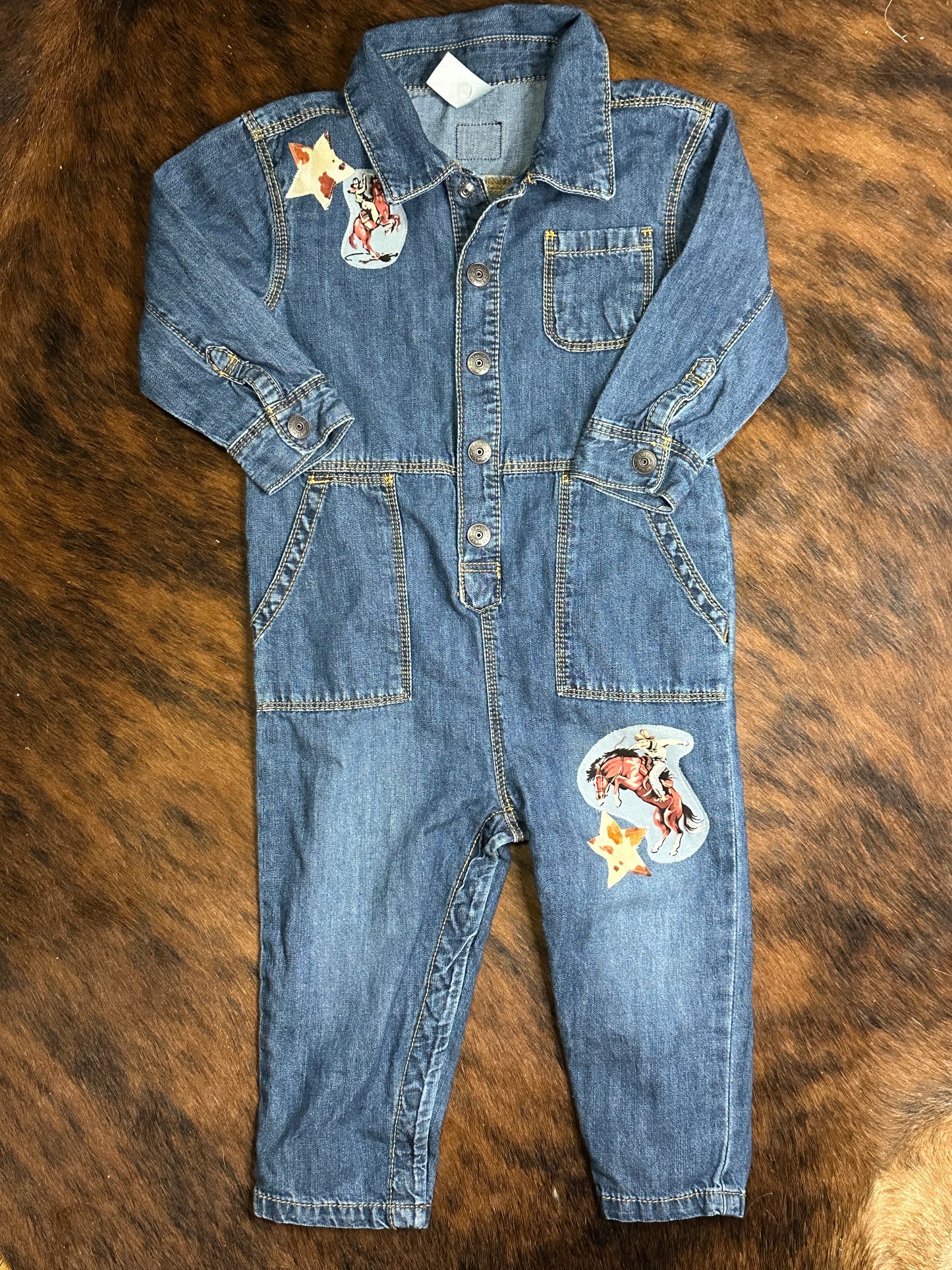 Shoot for the Stars, Cowboy: Denim Jumpsuit, Size 24 mons.