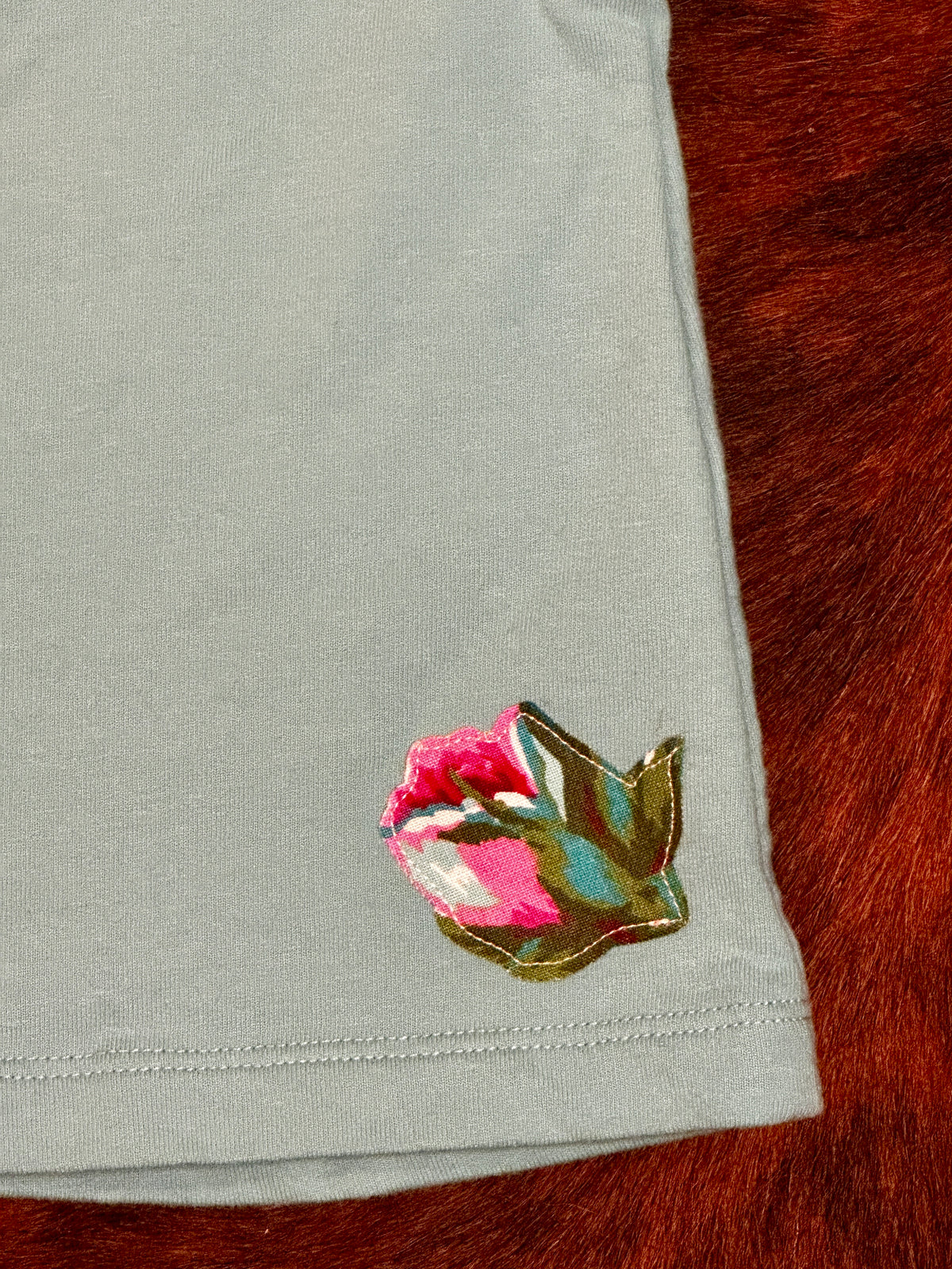 Vintage Cowgirl & Roses on Turquoise Dress, Size 0-3 mons.