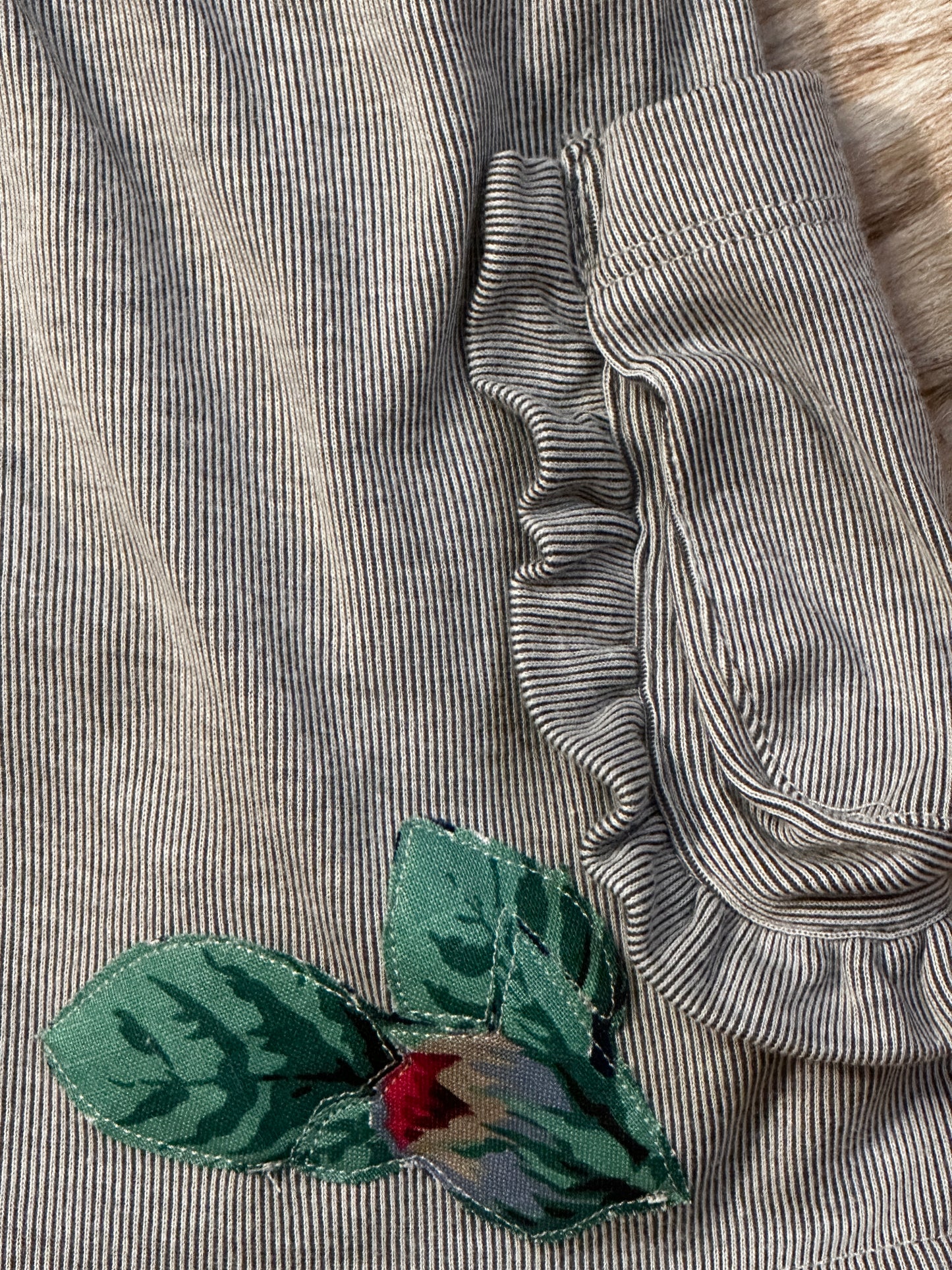 Ruffle Overall Dress with Bronc & Trick Roper, Size 3-6 mons