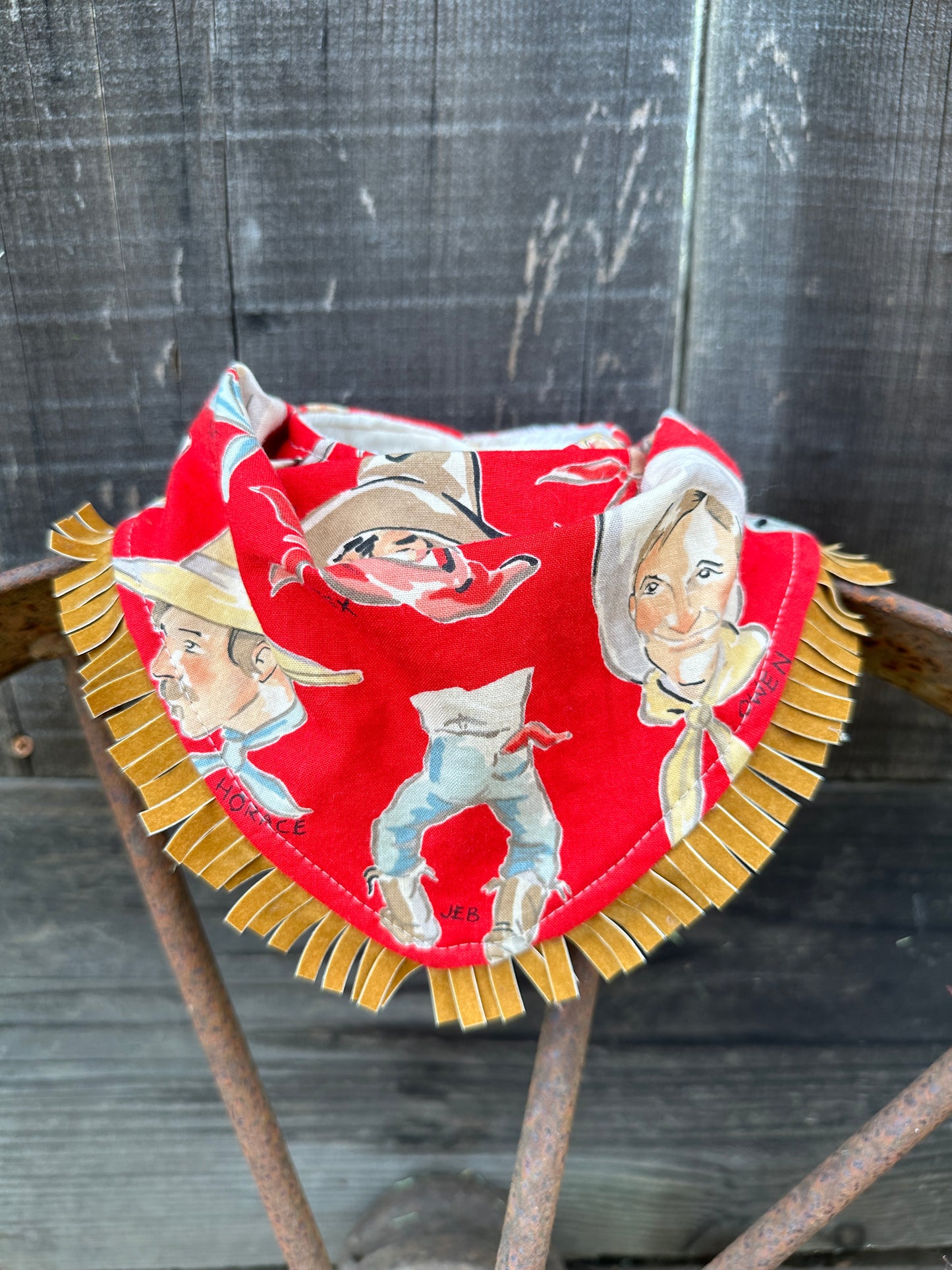 Cowboy Jeb Red Bandana Buckaroo Baby Bib