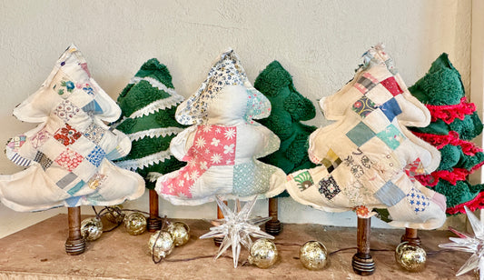 Antique Dowel Reversible Christmas Trees