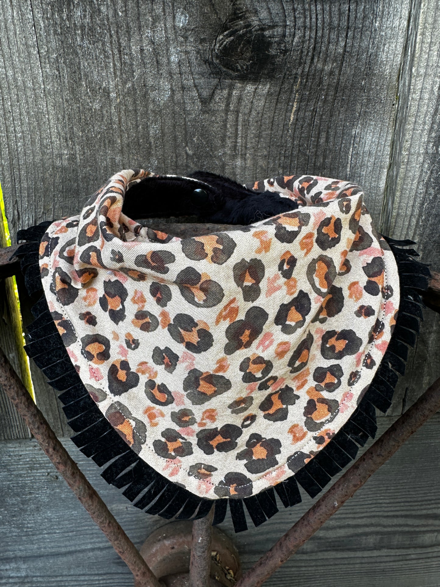 Modern Leopard Buckaroo Baby Bib