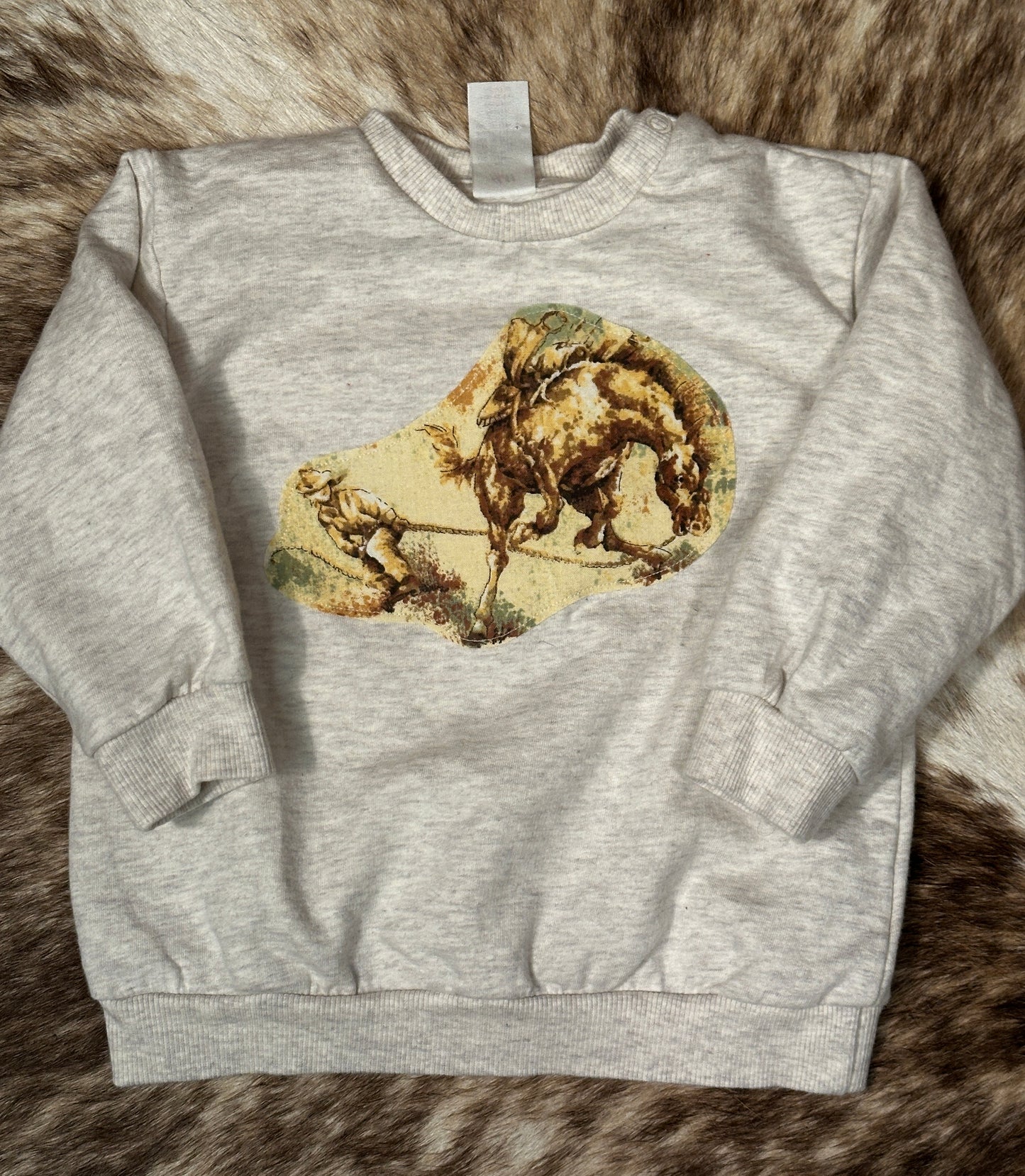 Holding On Sweatshirt in Heather Gray, Size 12 mons.