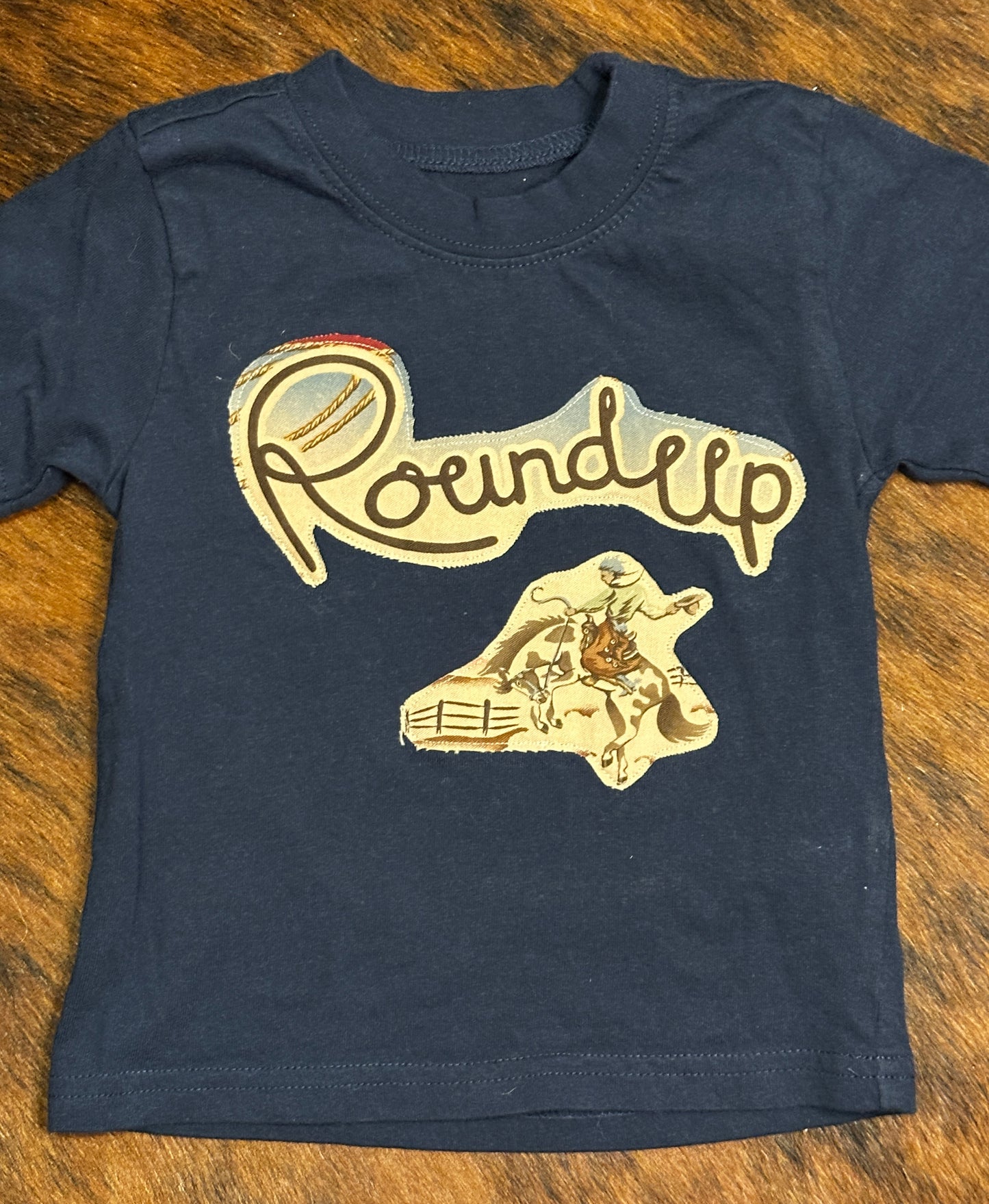 Roundup Navy Tee, Size 18 mons.