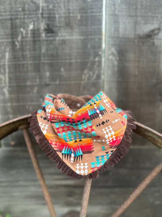 Native Geometric Southwestern Buckaroo Baby Bib