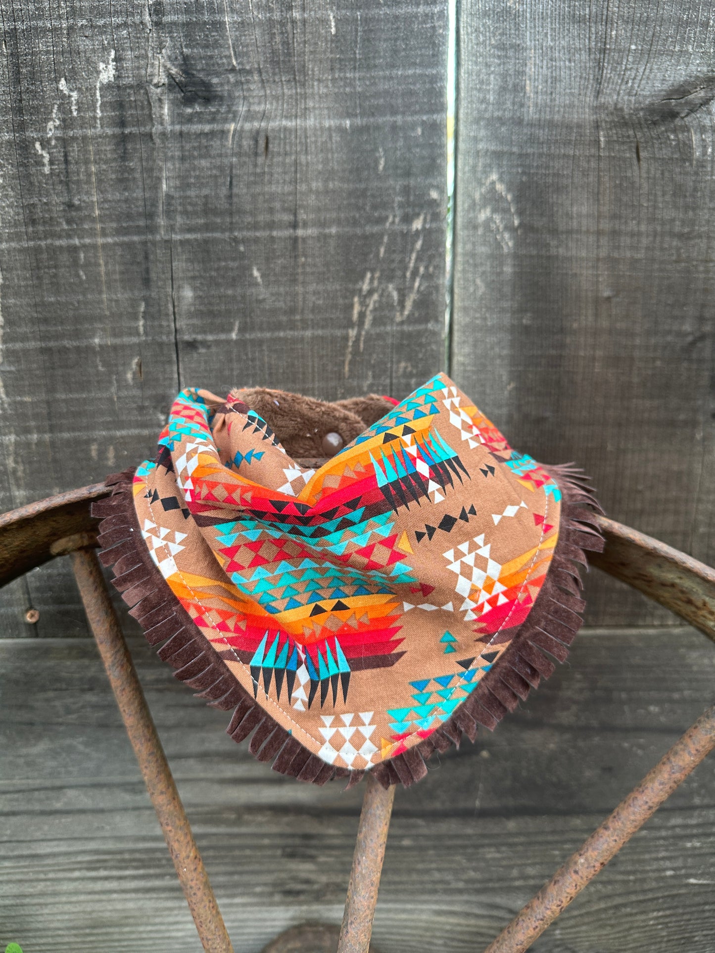 Native Geometric Southwestern Buckaroo Baby Bib