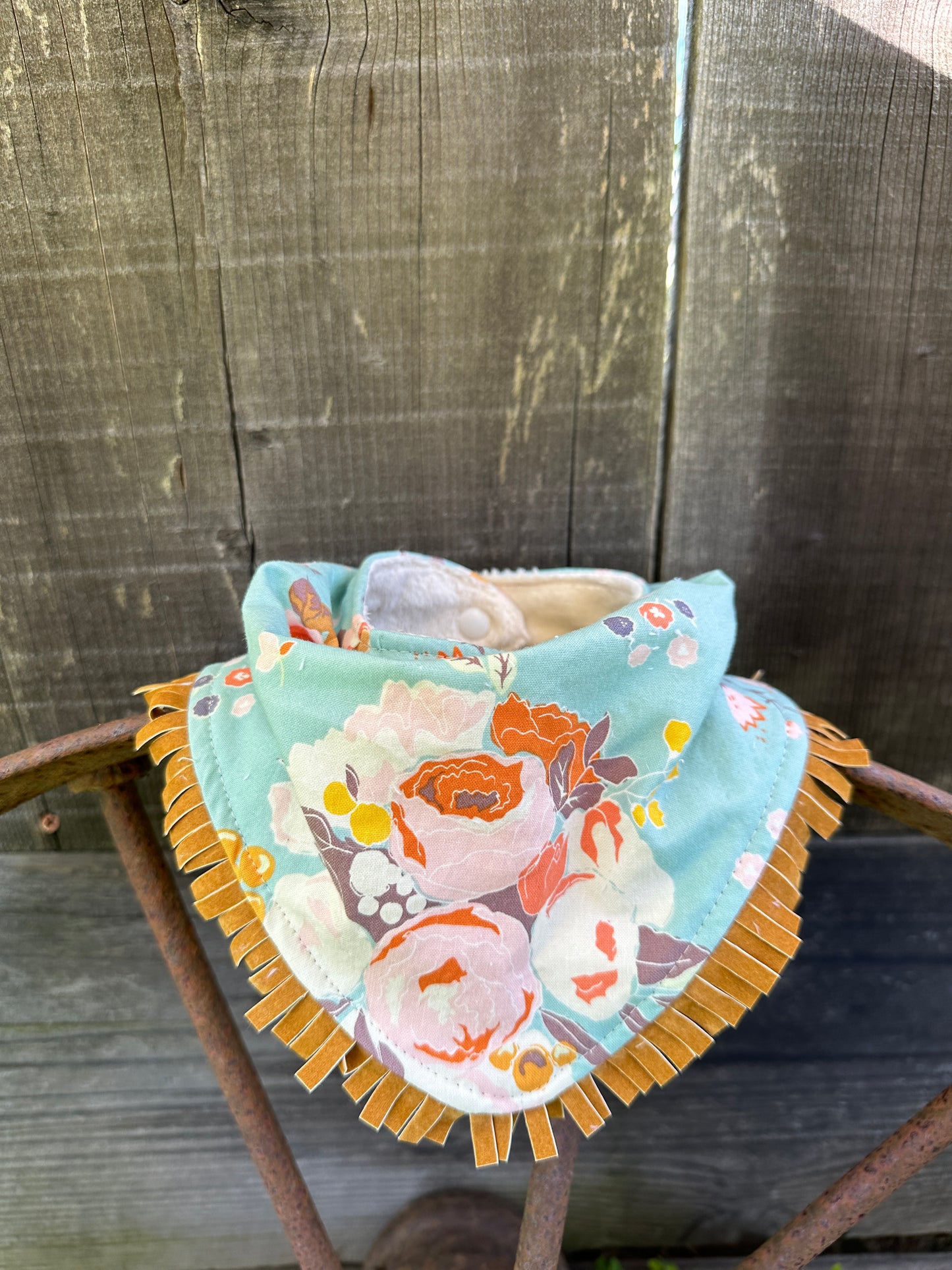 Spring Rose Bouquet Buckaroo Baby Bib