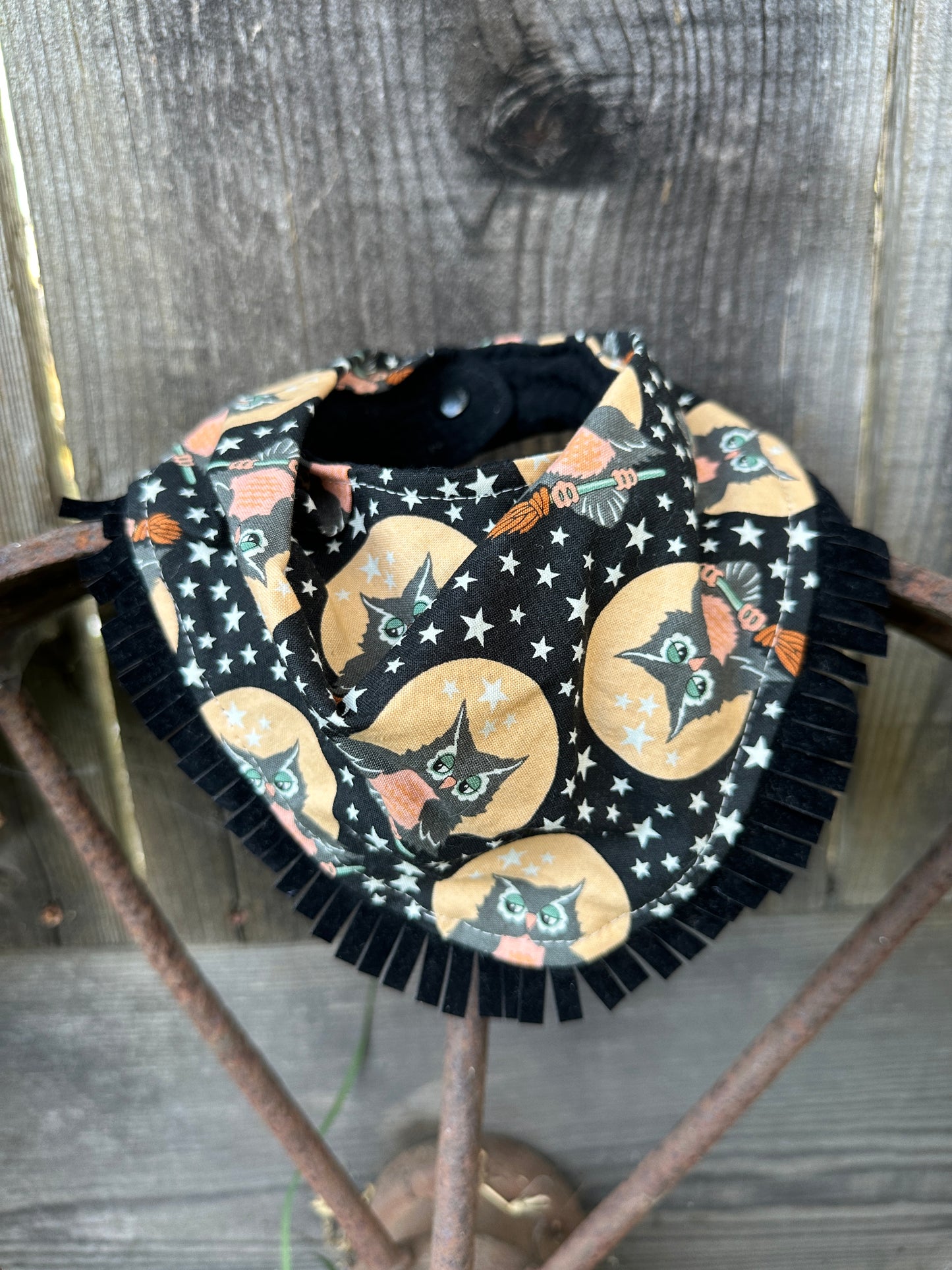 Halloween Moonlit Owls Buckaroo Baby Bib