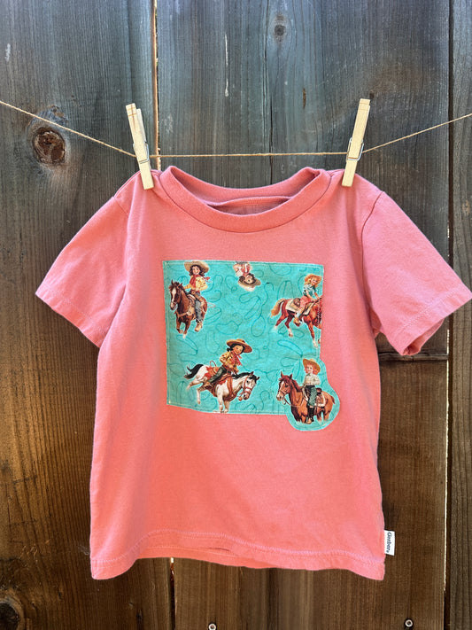 Turquoise Cowgirls on Pink, Size 4T