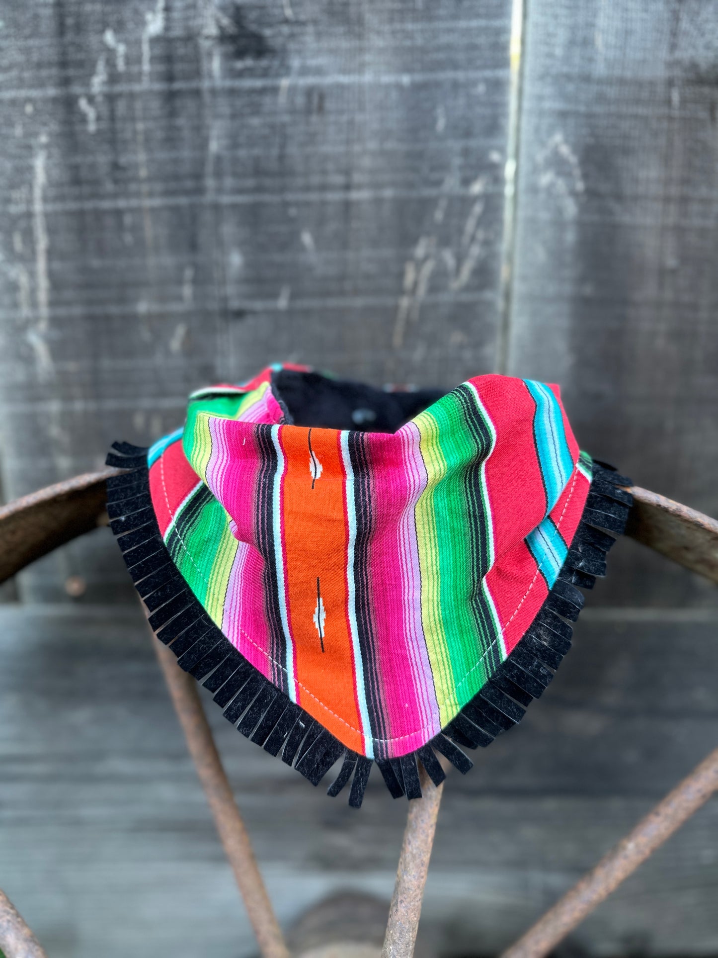 Bright Serape Bib & Burp Cloth Set