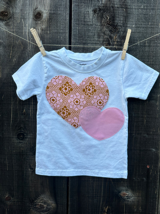 Sweethearts Tee on White, Size 3T