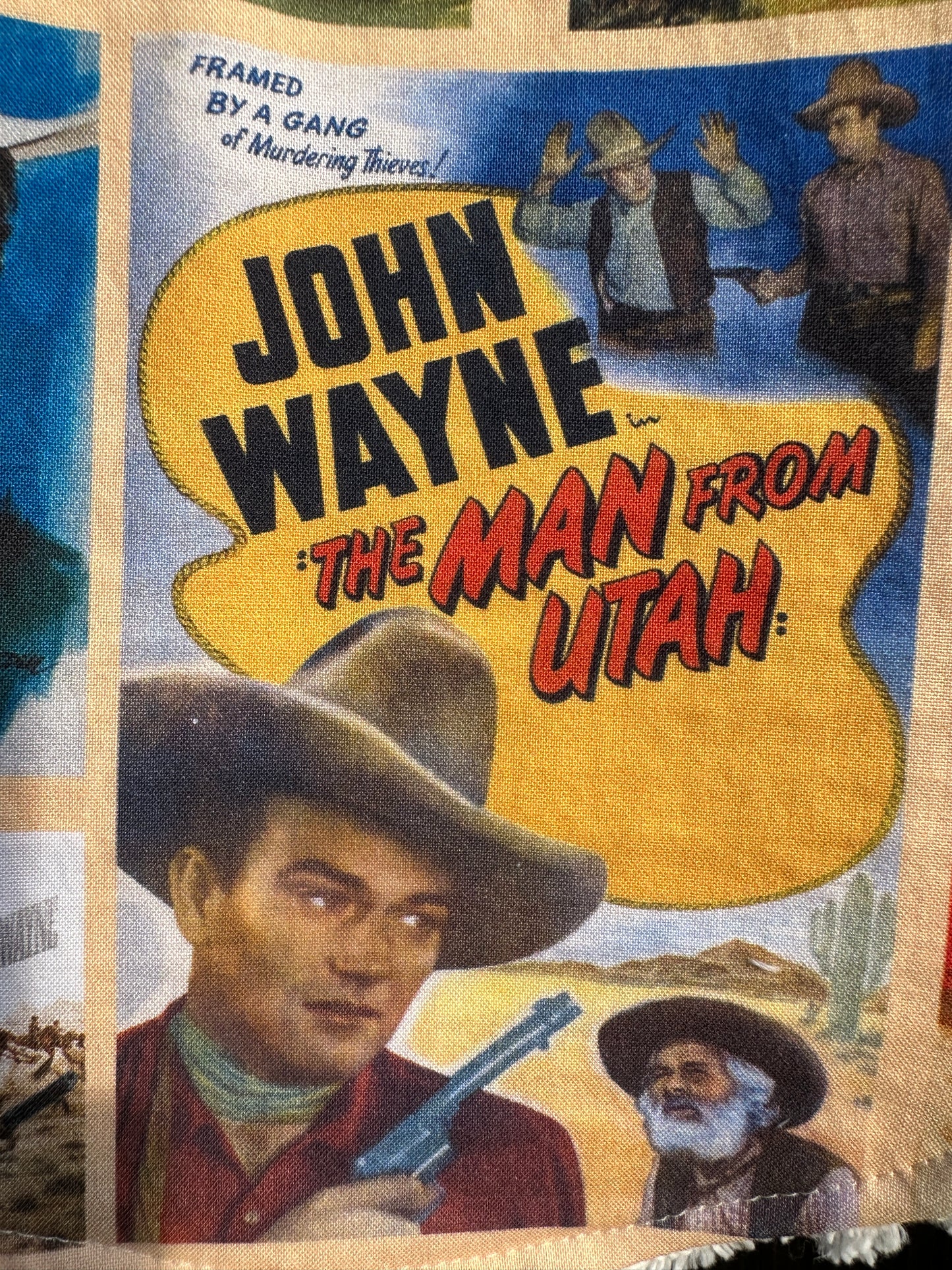 John Wayne Movie Posters Bib and Burp Cloth Set