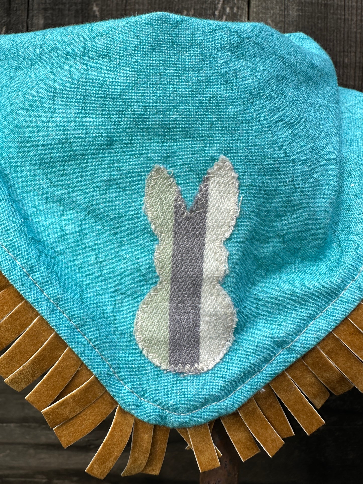 Easter Serape Bunny Buckaroo Baby Bib